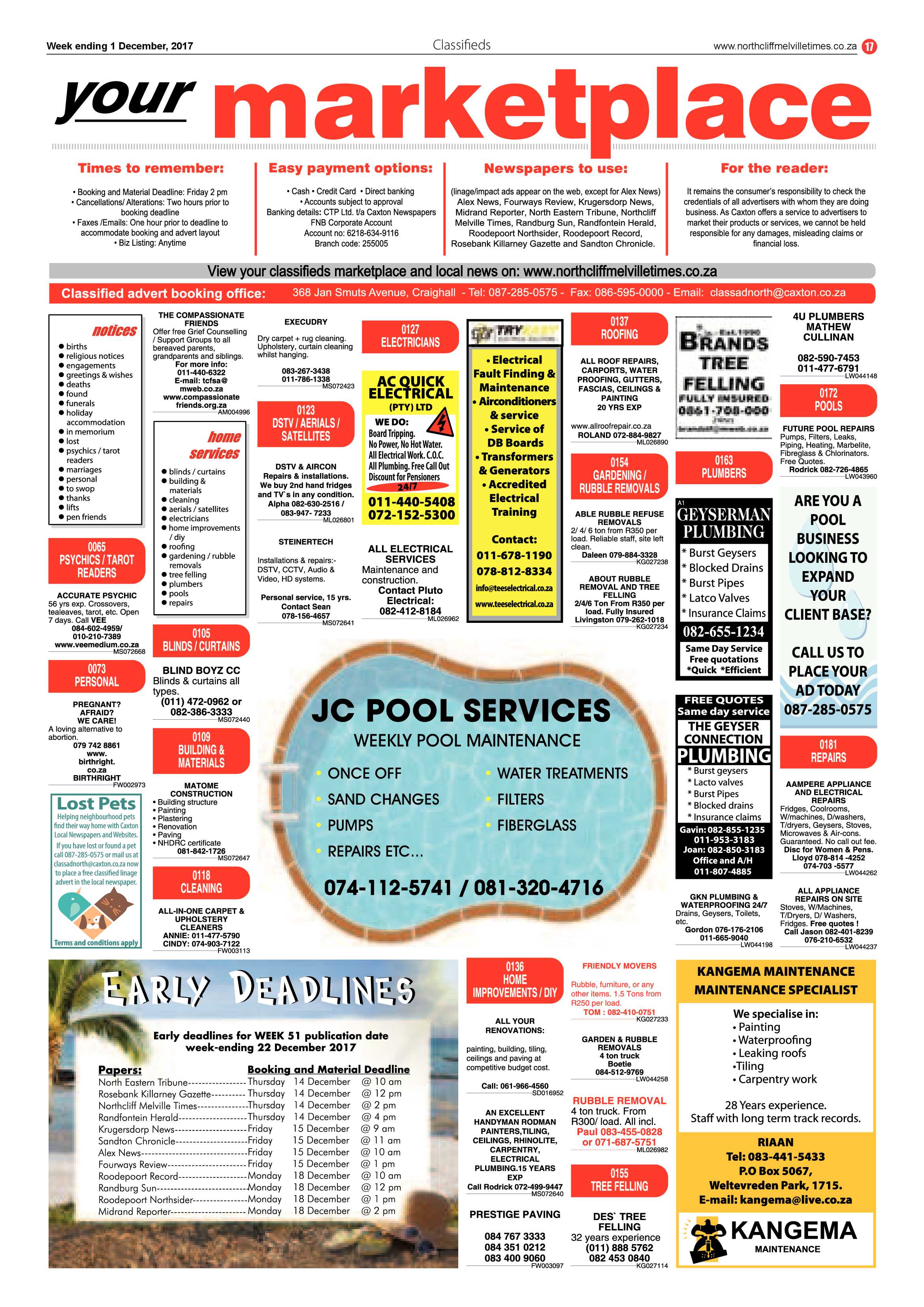 Northcliff Melville Times 1 December page 17
