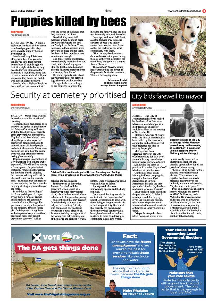 Northcliff Melville Times 1 October 2021 page 3
