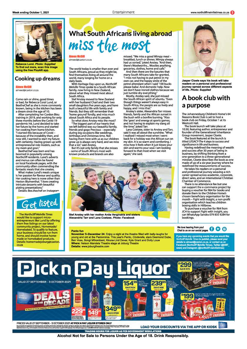 Northcliff Melville Times 1 October 2021 page 7