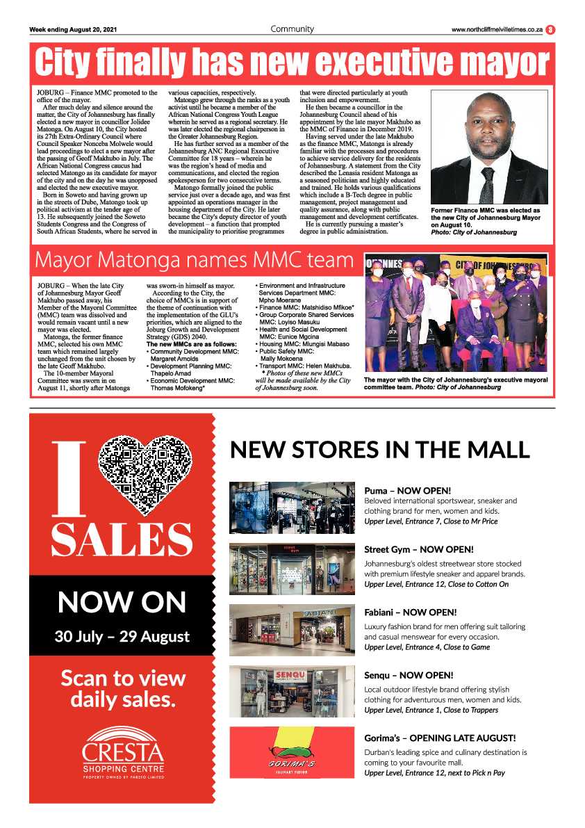 Northcliff Melville Times  20 August 2021 page 3