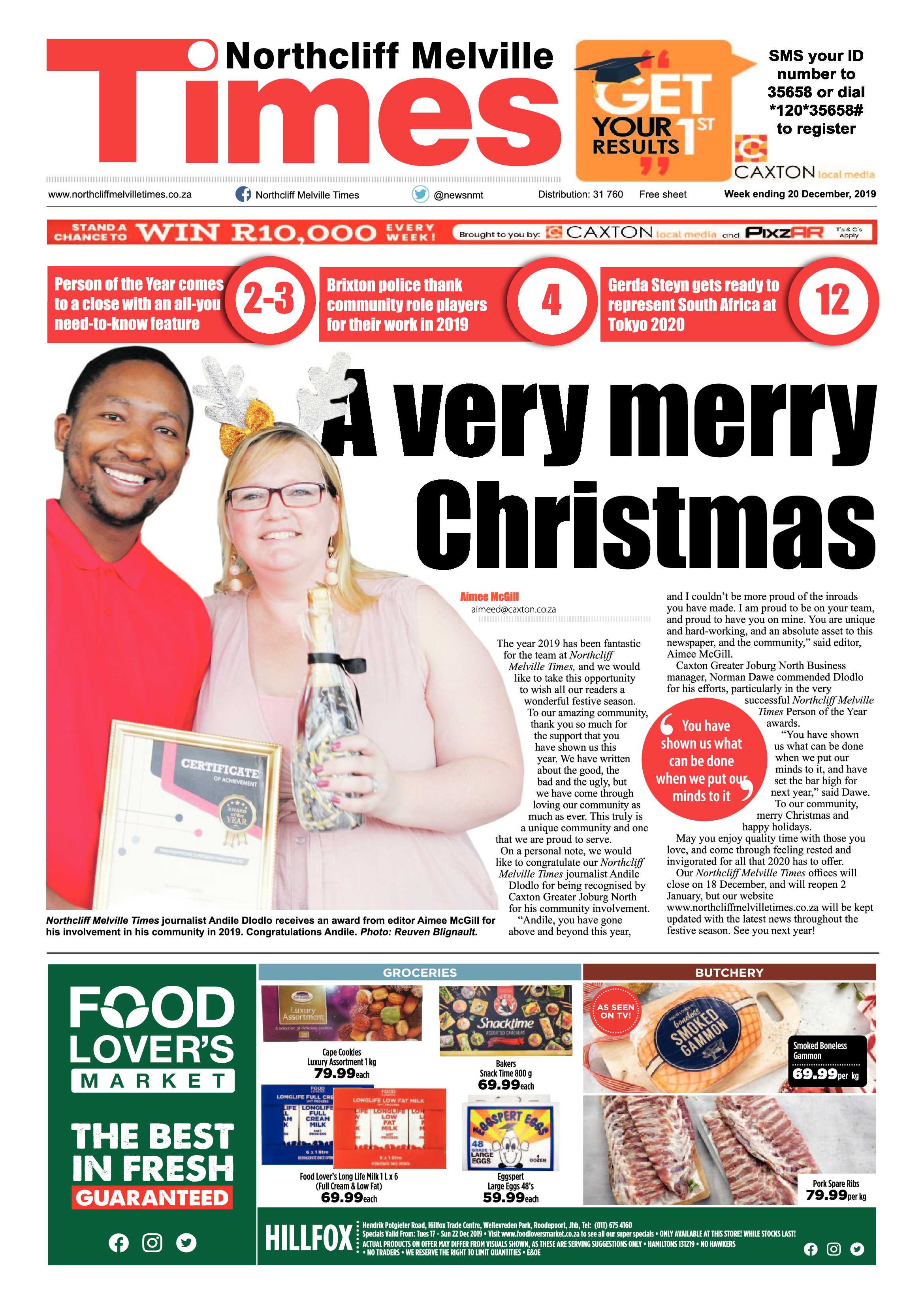 Northcliff Melville Times 20 December 2019 page 1