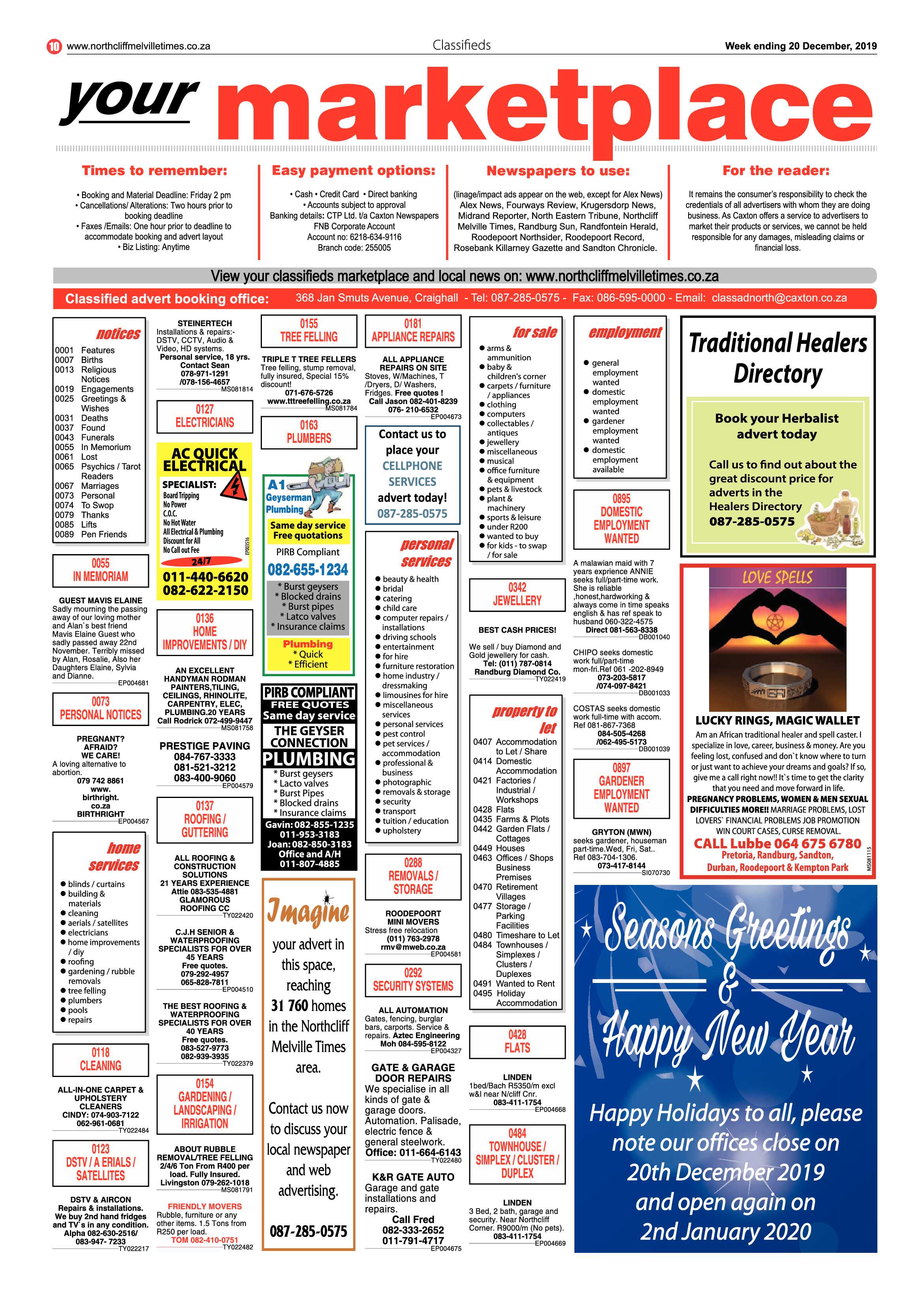 Northcliff Melville Times 20 December 2019 page 10