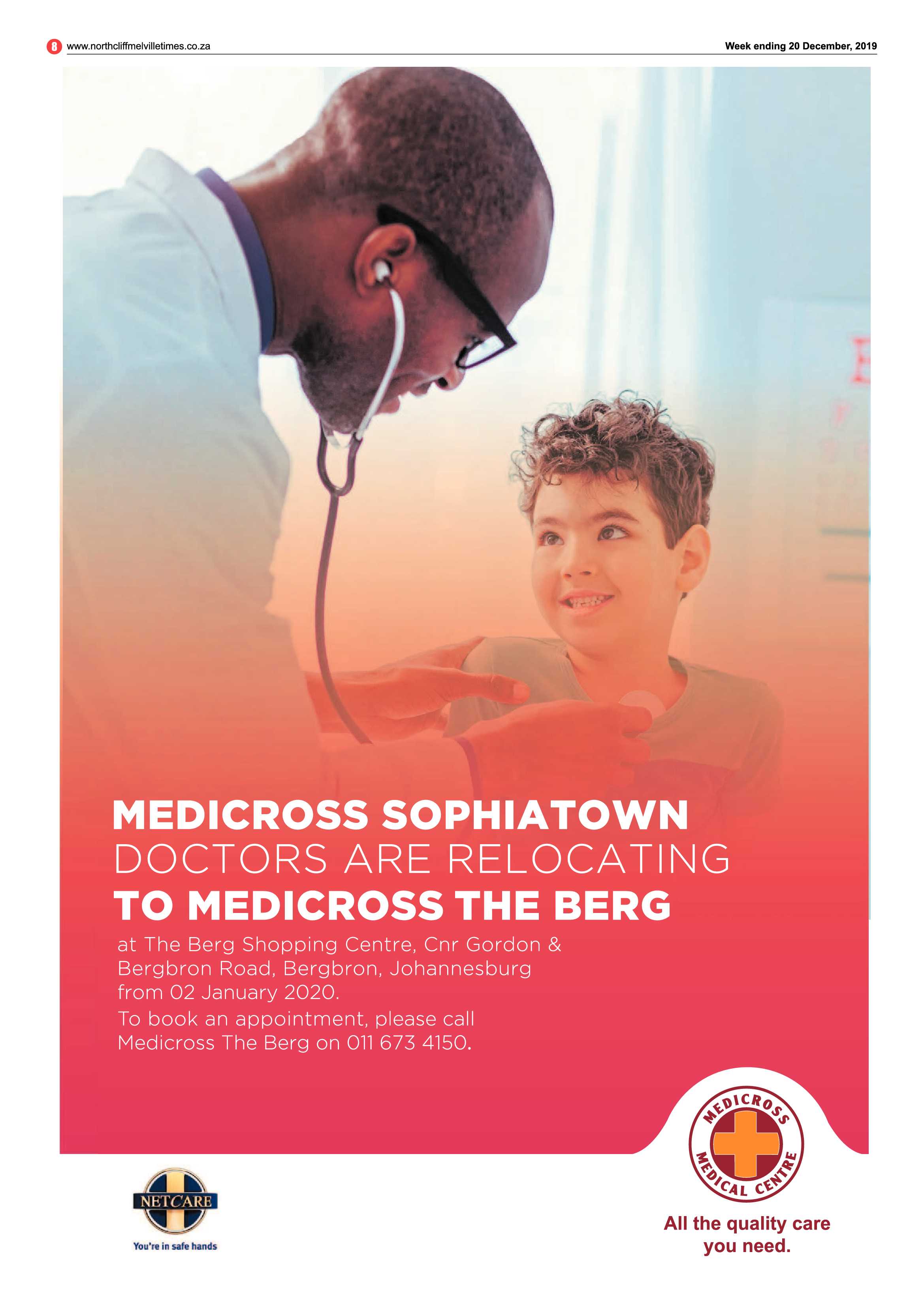 Northcliff Melville Times 20 December 2019 page 8