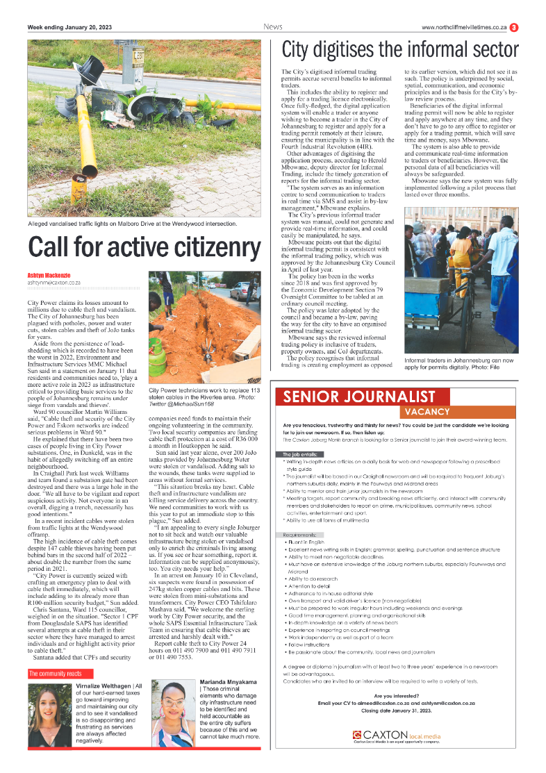 Northcliff Melville Times 20 Jan 2023 page 3