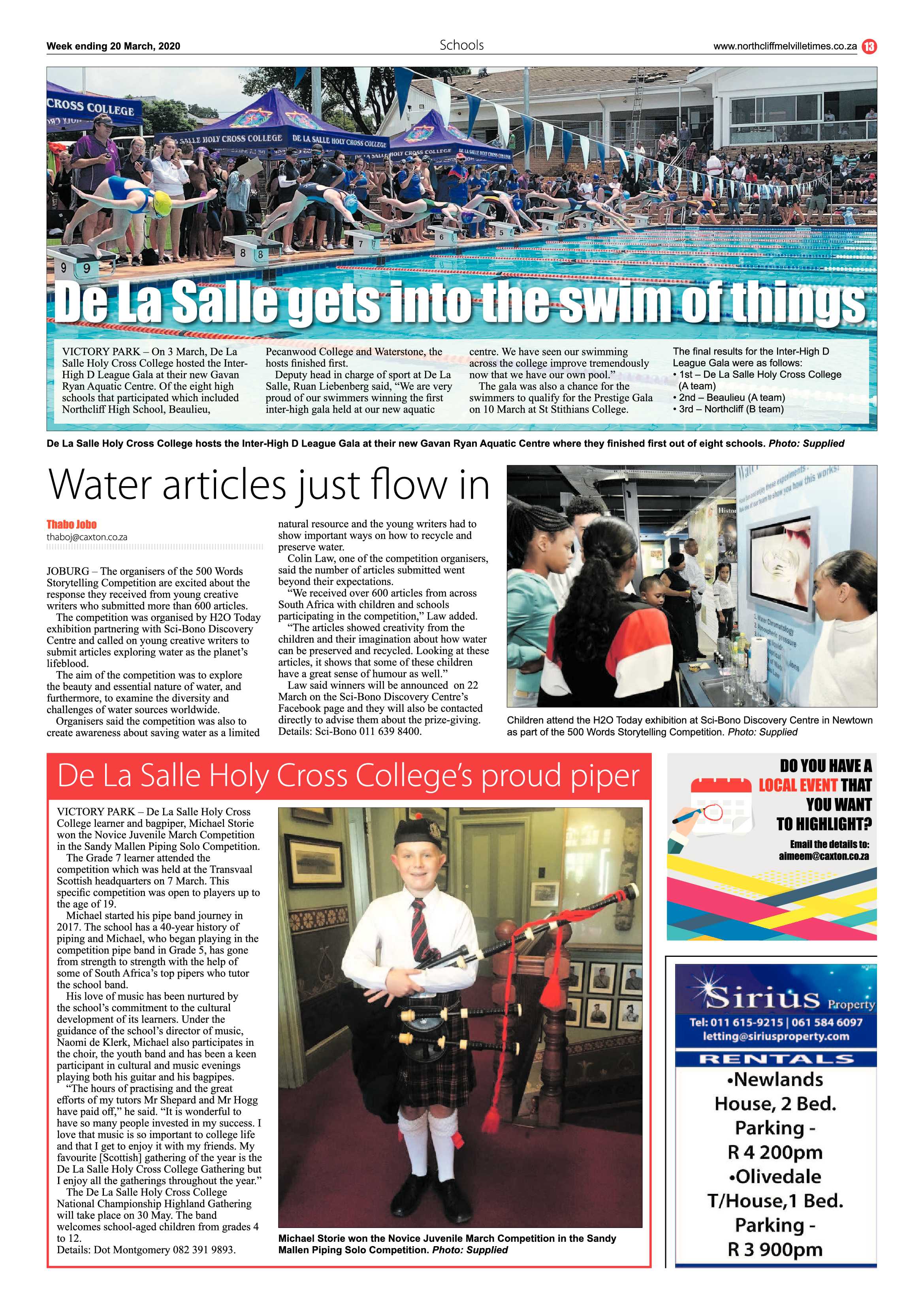 Northcliff Melville Times 20 March 2020 page 13