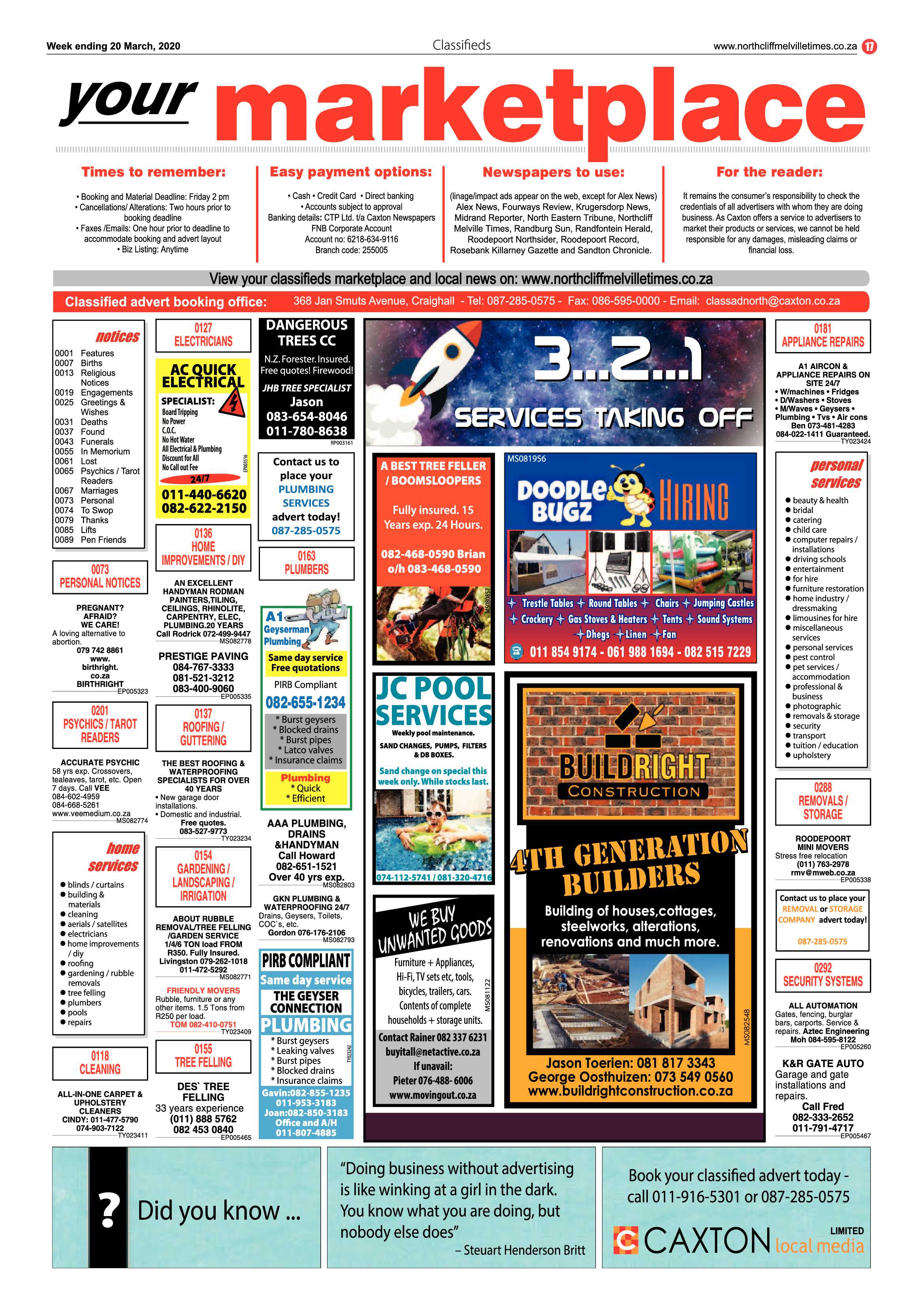 Northcliff Melville Times 20 March 2020 page 17
