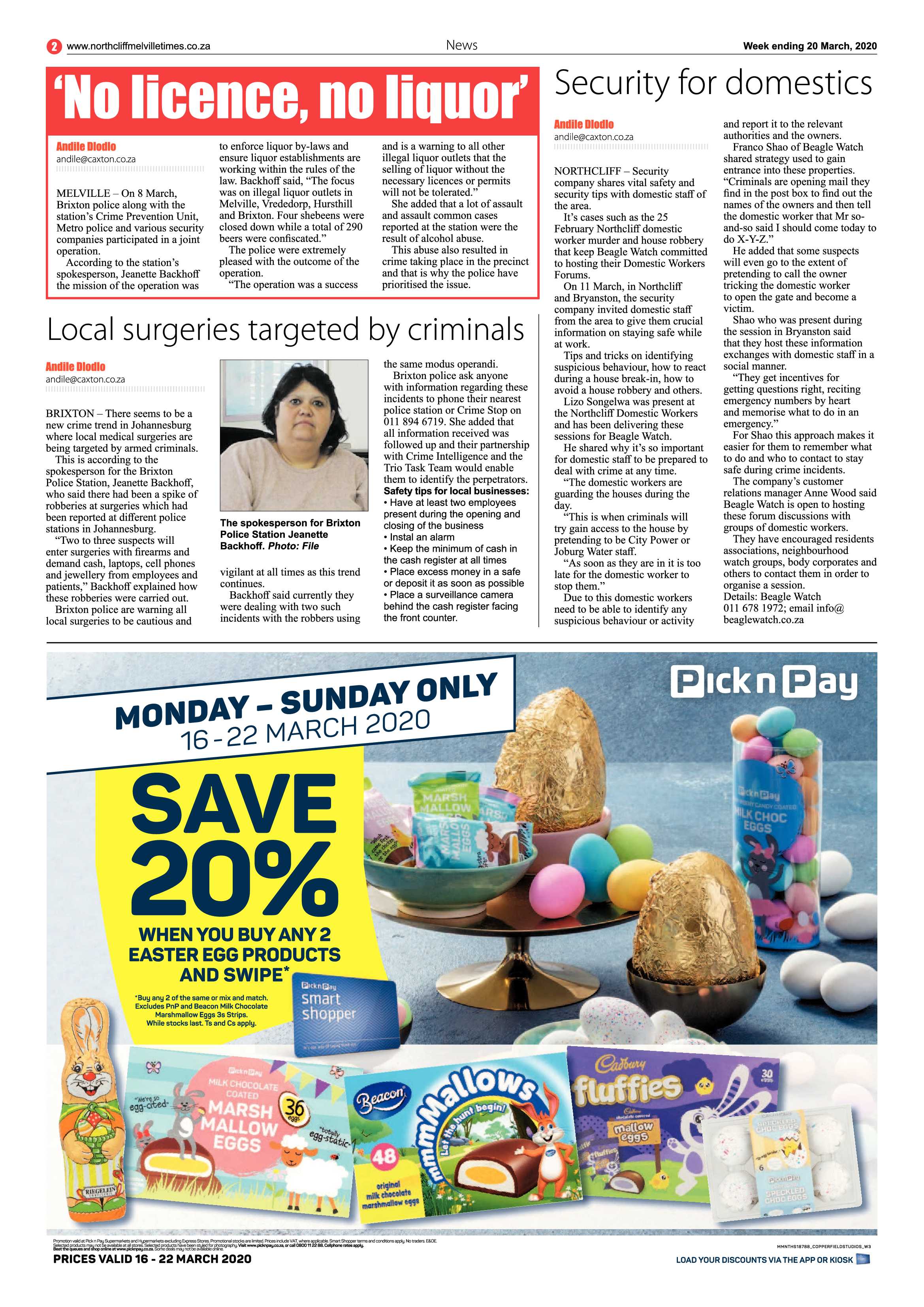 Northcliff Melville Times 20 March 2020 page 2