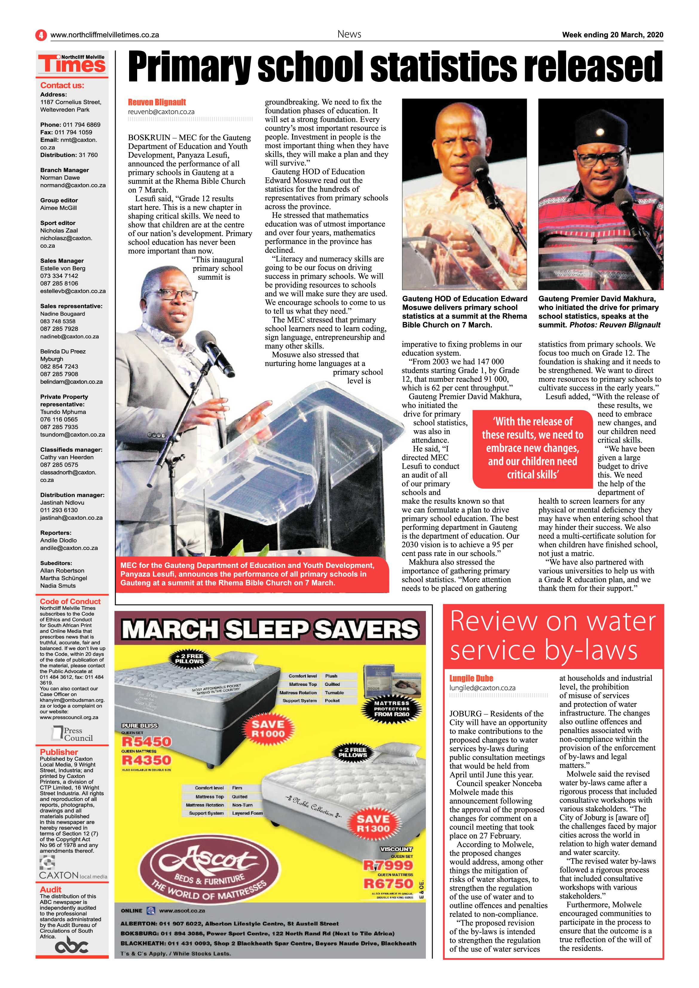 Northcliff Melville Times 20 March 2020 page 4