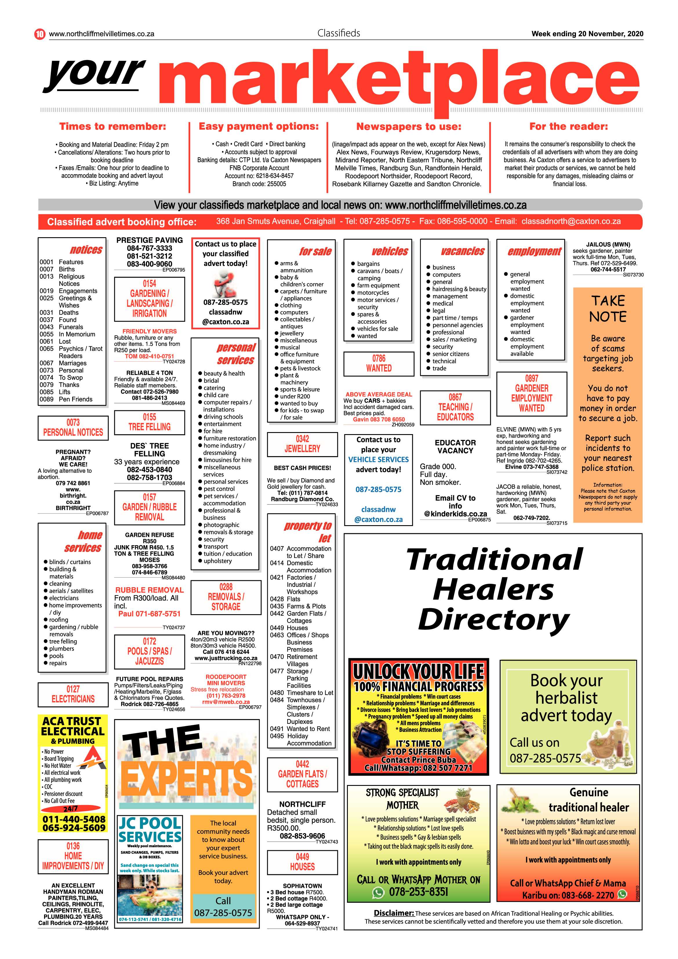 Northcliff Melville Times 20 November 2020 page 10
