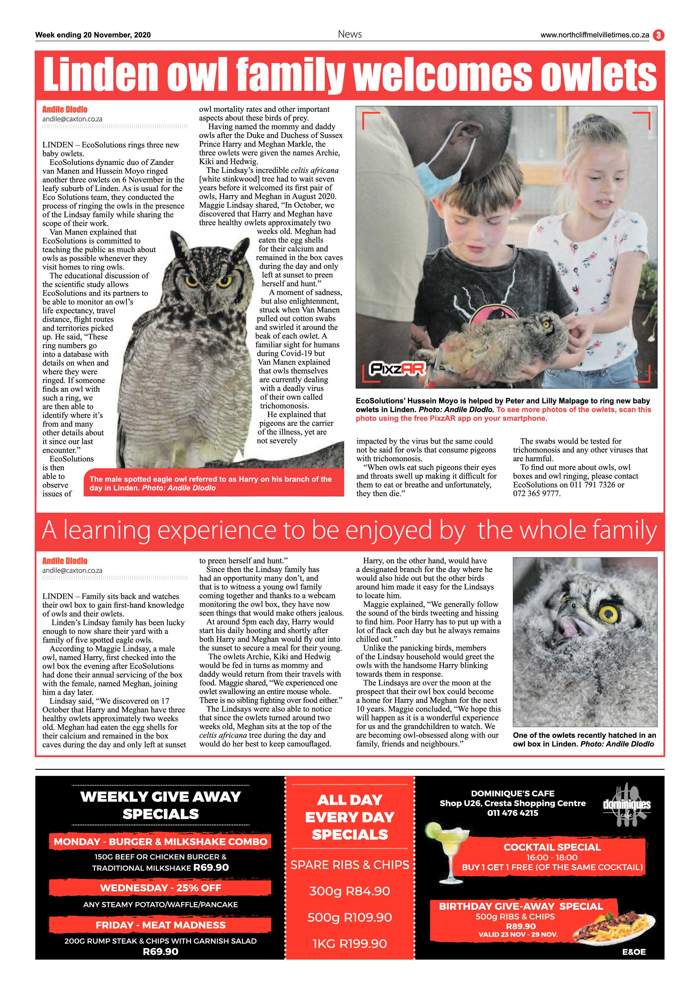 Northcliff Melville Times 20 November 2020 page 3