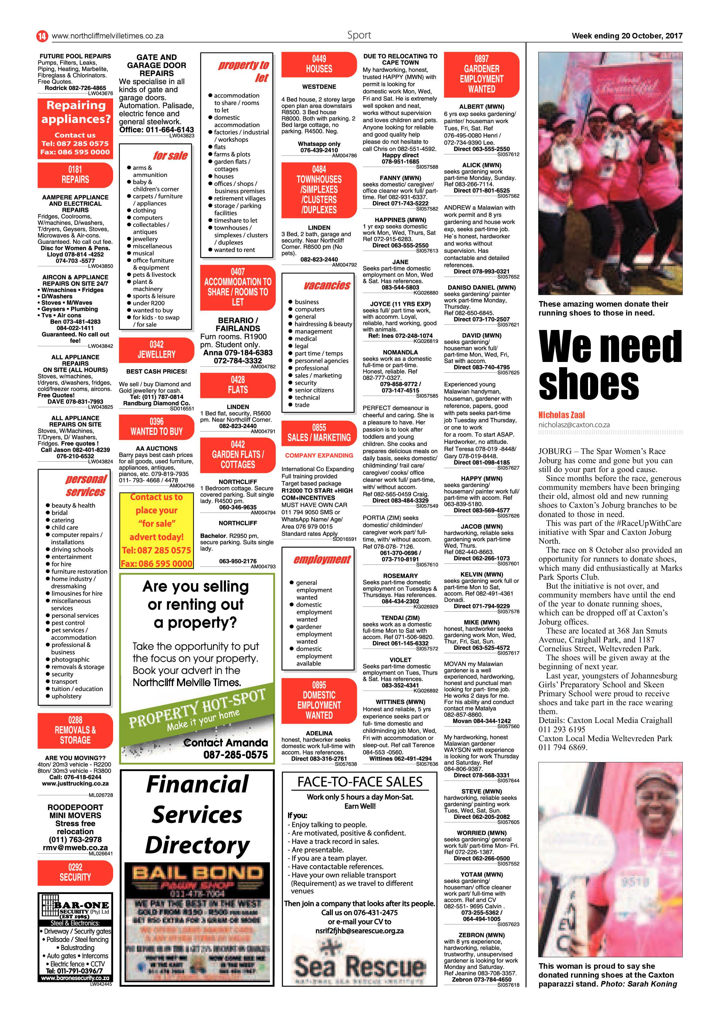 Northcliff Melville Times 20 October 2017 page 14