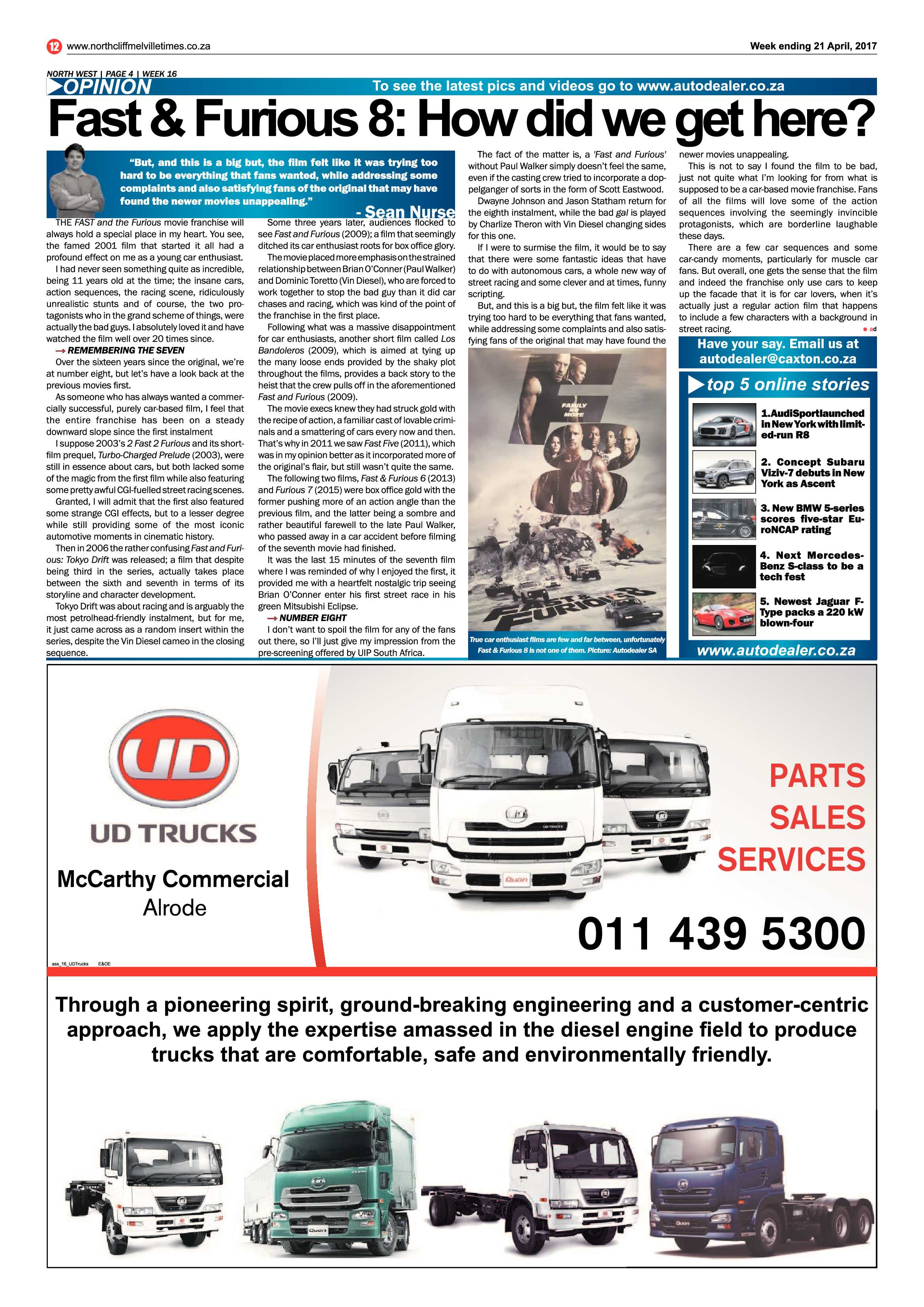 Northcliff Melville Times 21 April 2017 page 12
