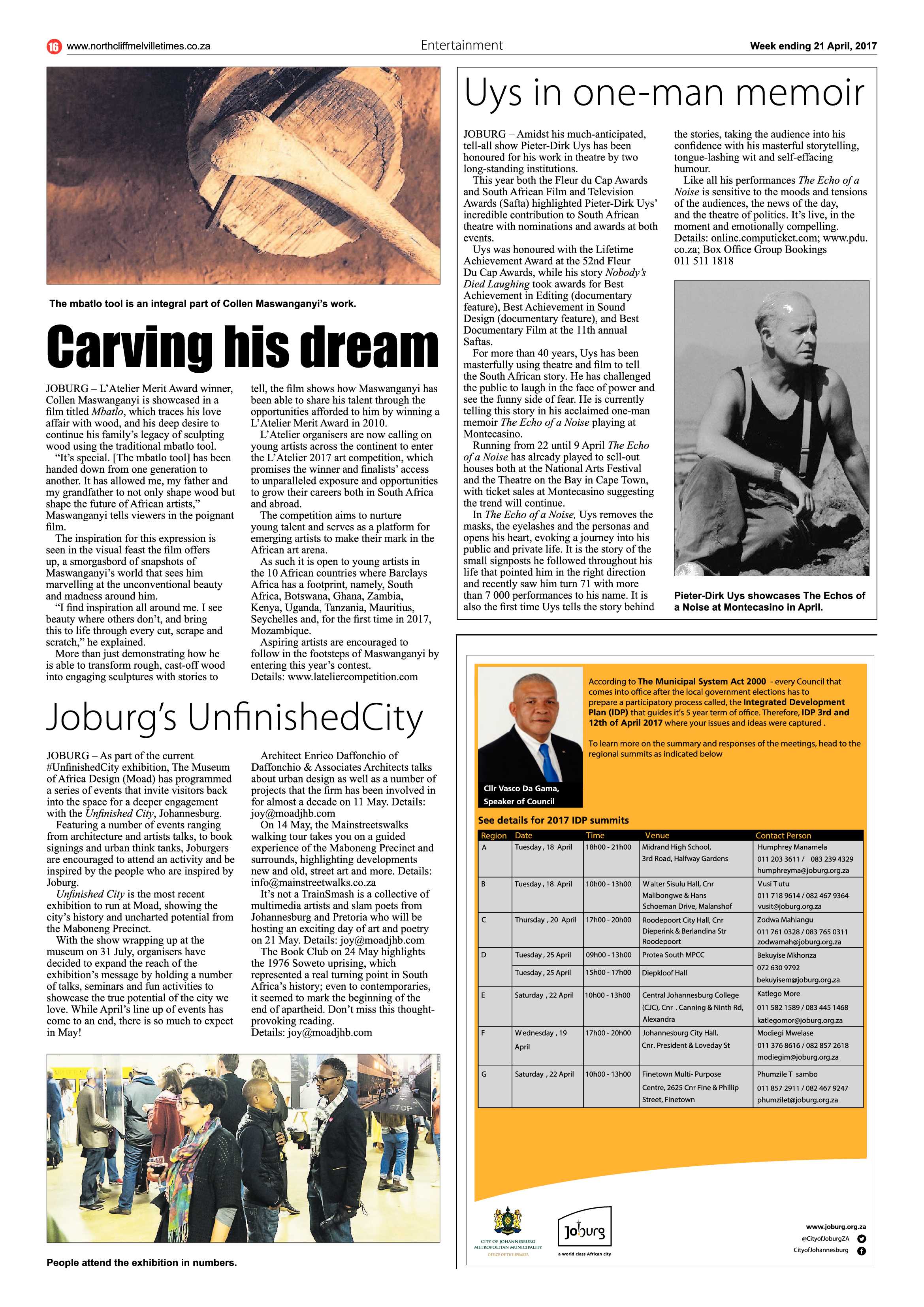 Northcliff Melville Times 21 April 2017 page 16