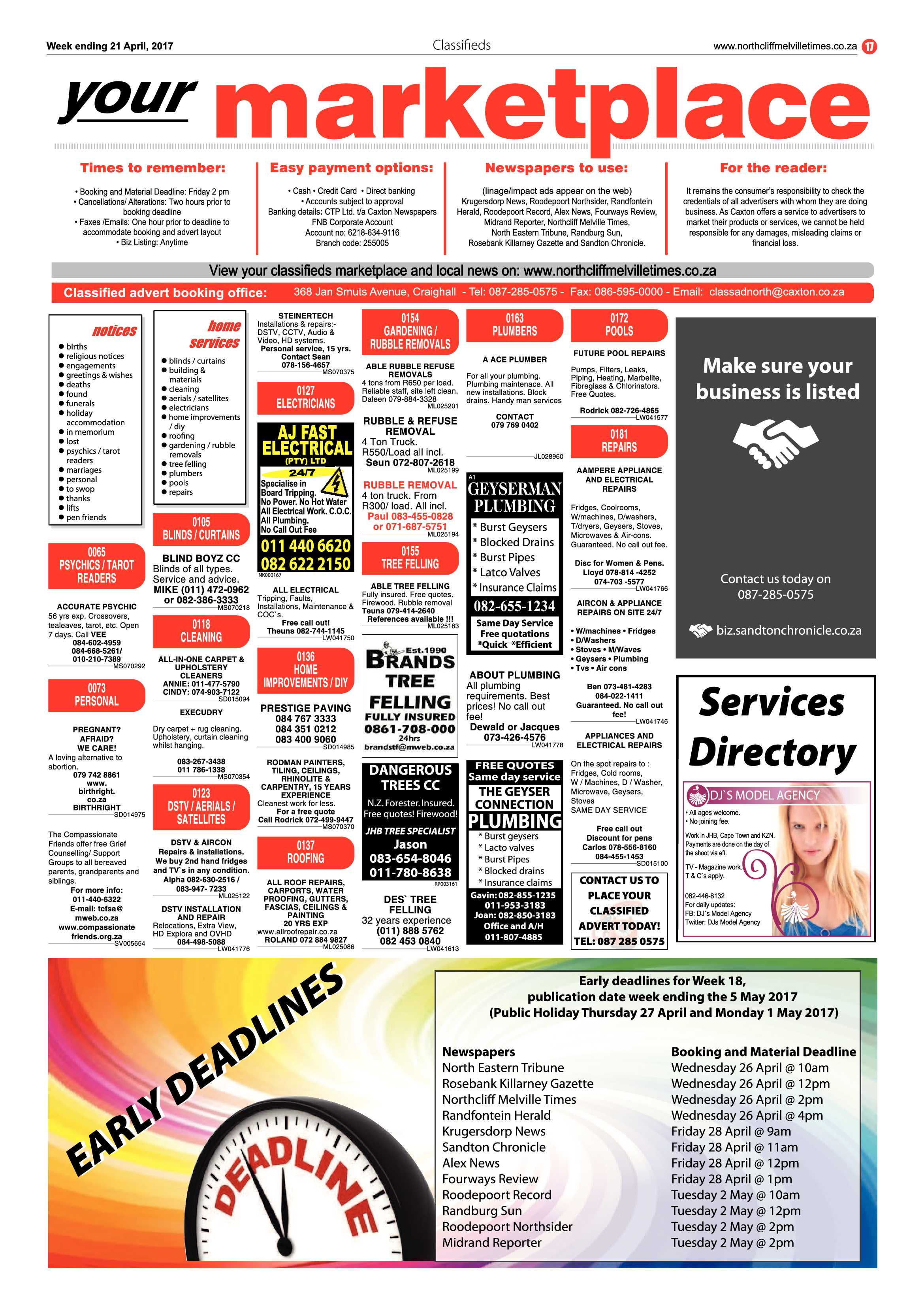 Northcliff Melville Times 21 April 2017 page 17