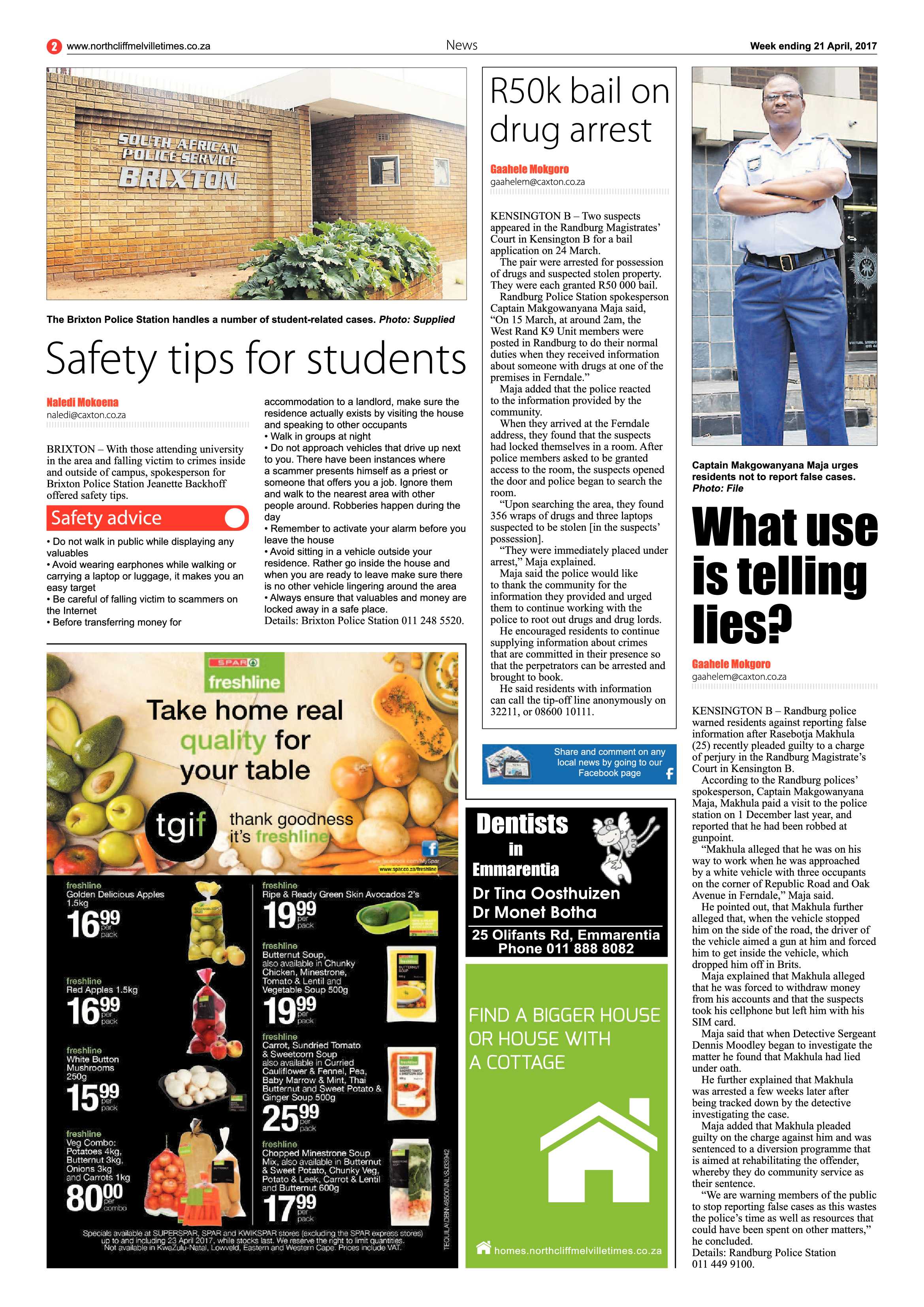 Northcliff Melville Times 21 April 2017 page 2