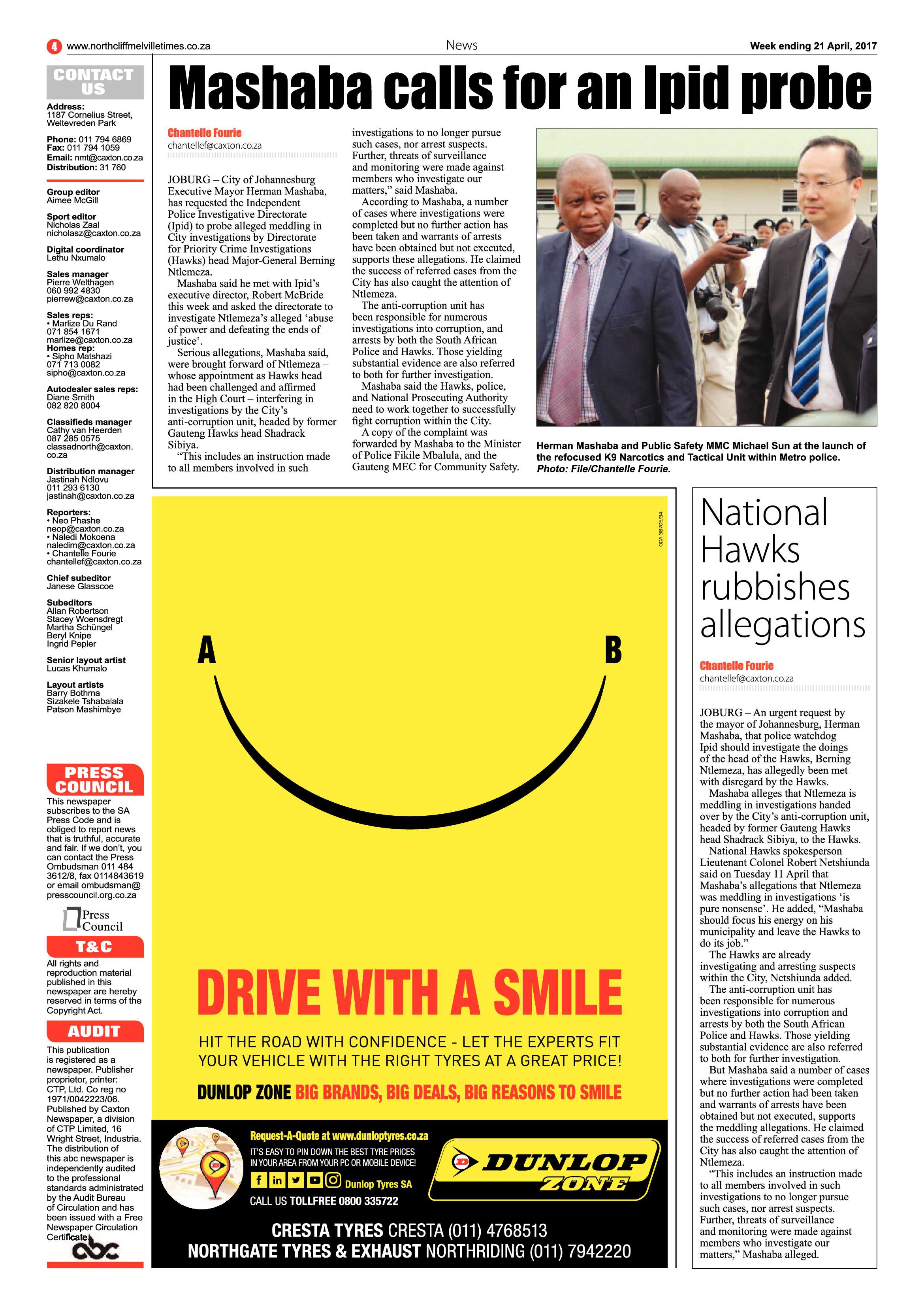 Northcliff Melville Times 21 April 2017 page 4