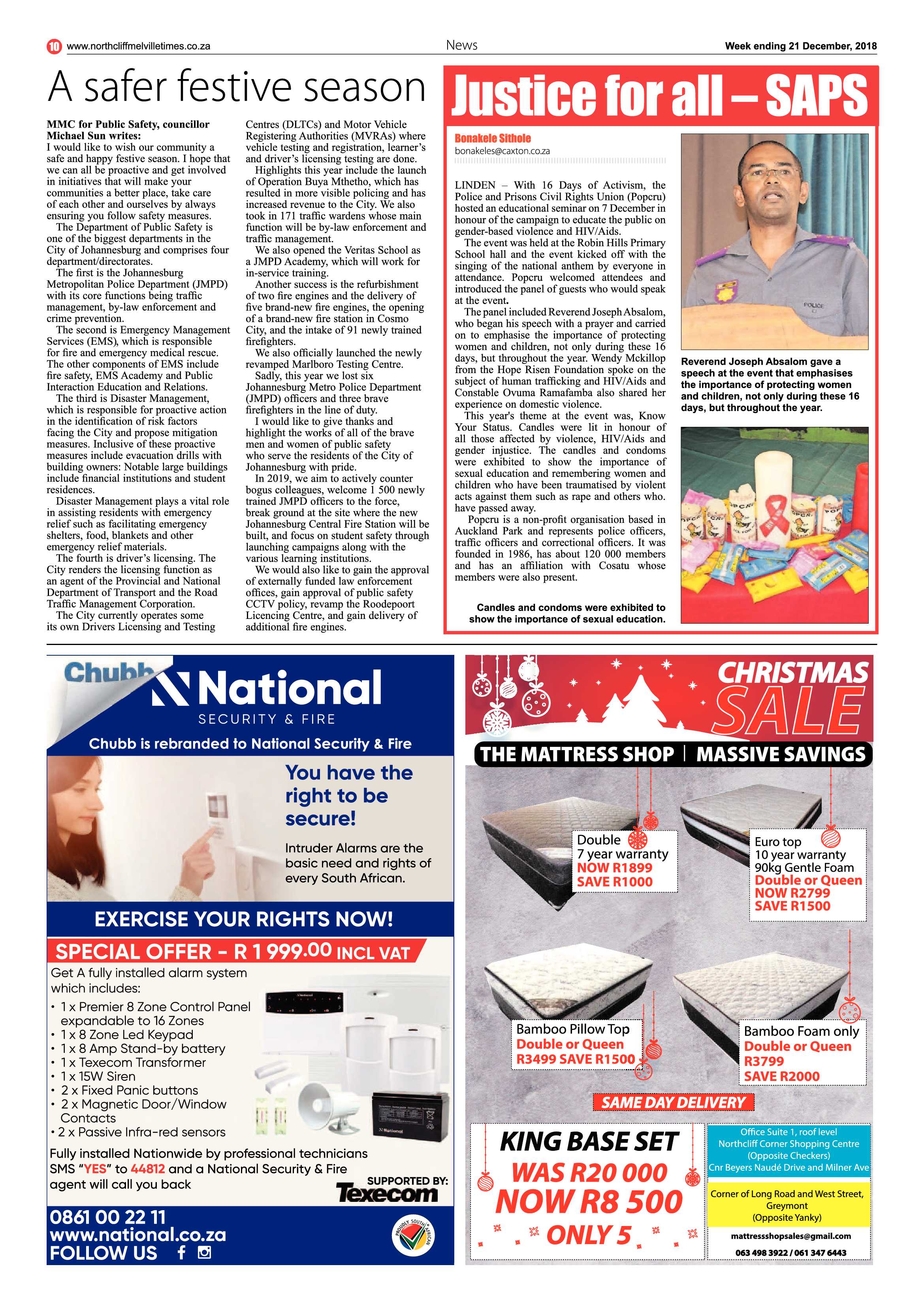 Northcliff Melville Times 21 December 2018 page 10
