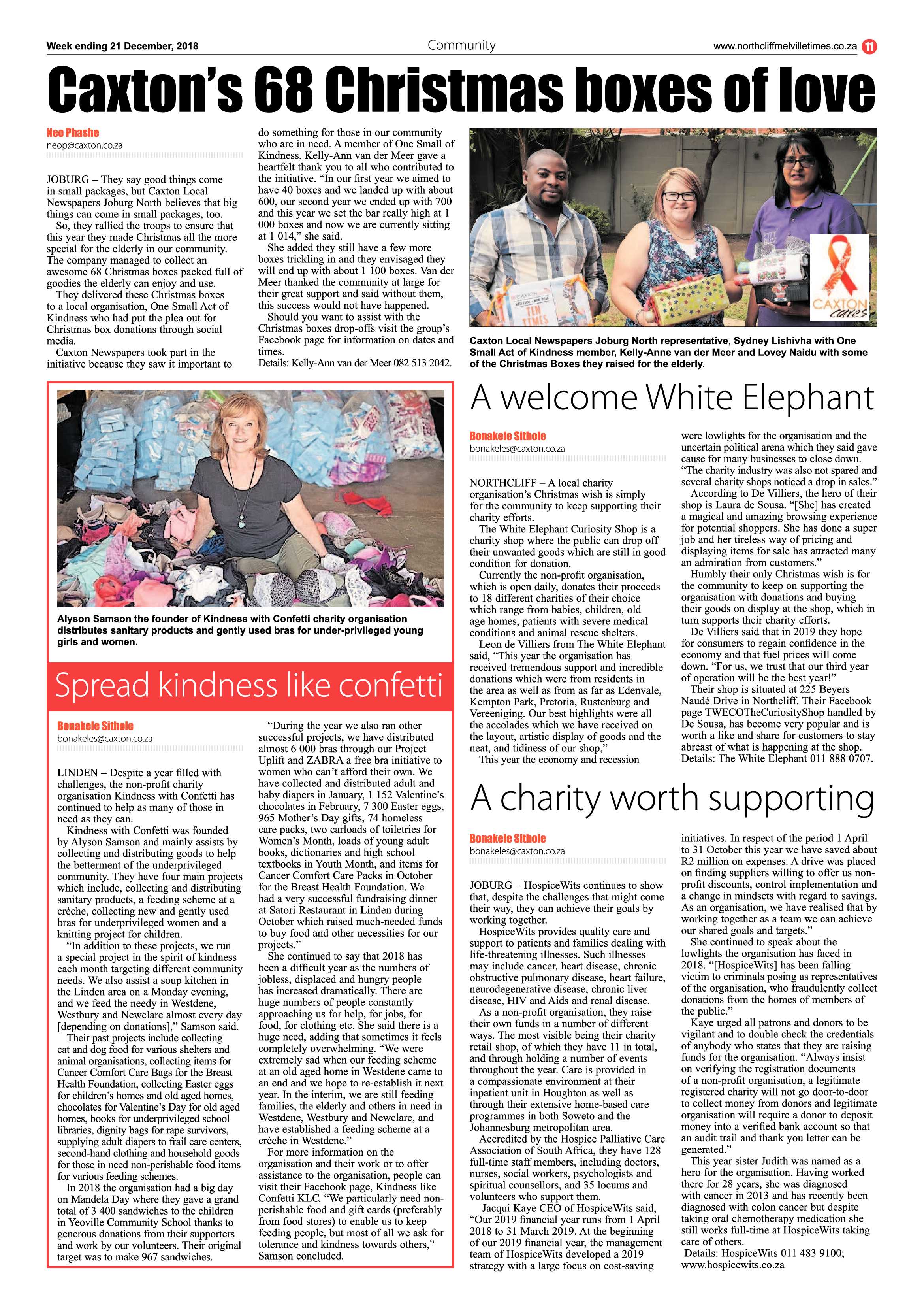 Northcliff Melville Times 21 December 2018 page 11