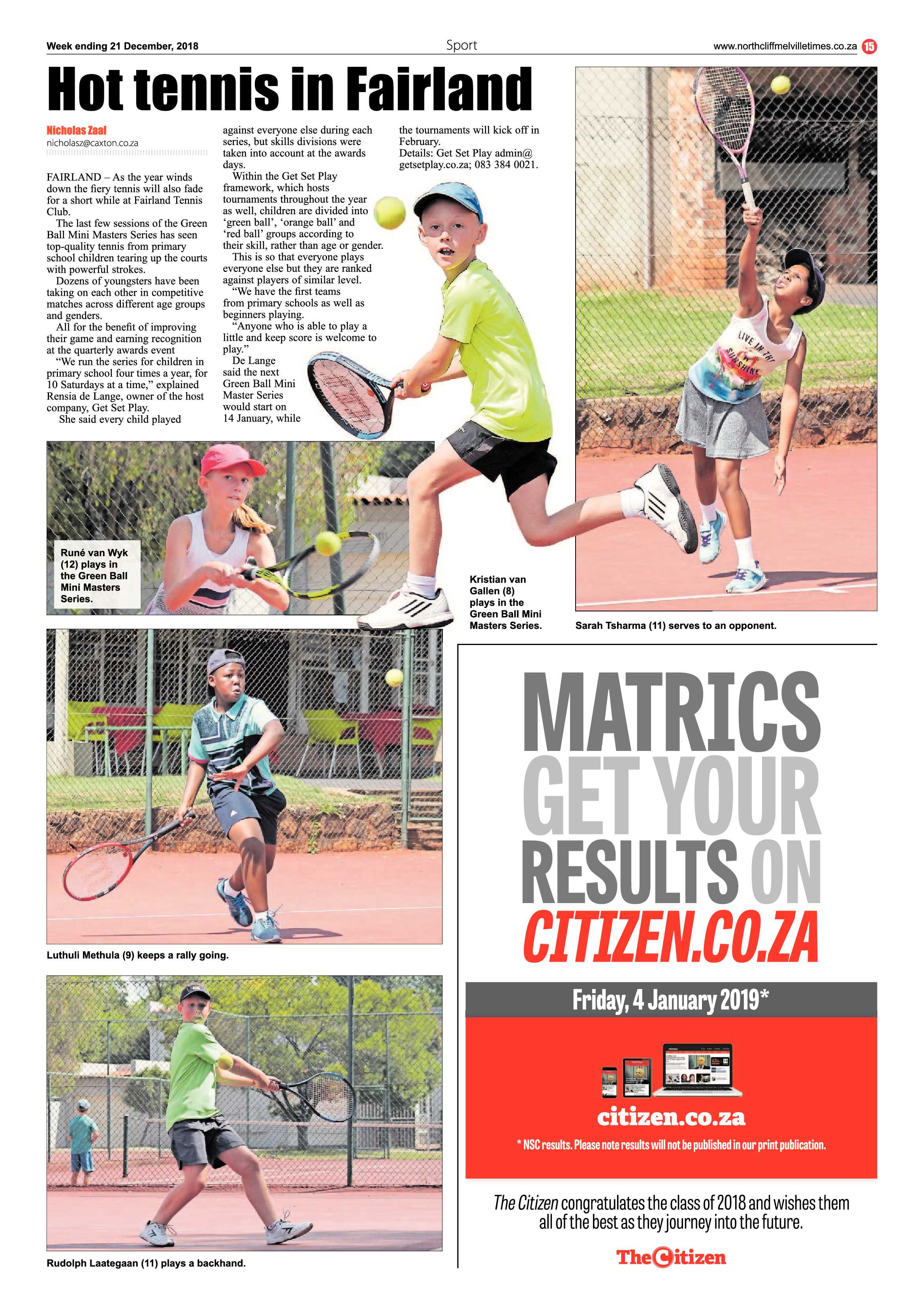 Northcliff Melville Times 21 December 2018 page 15