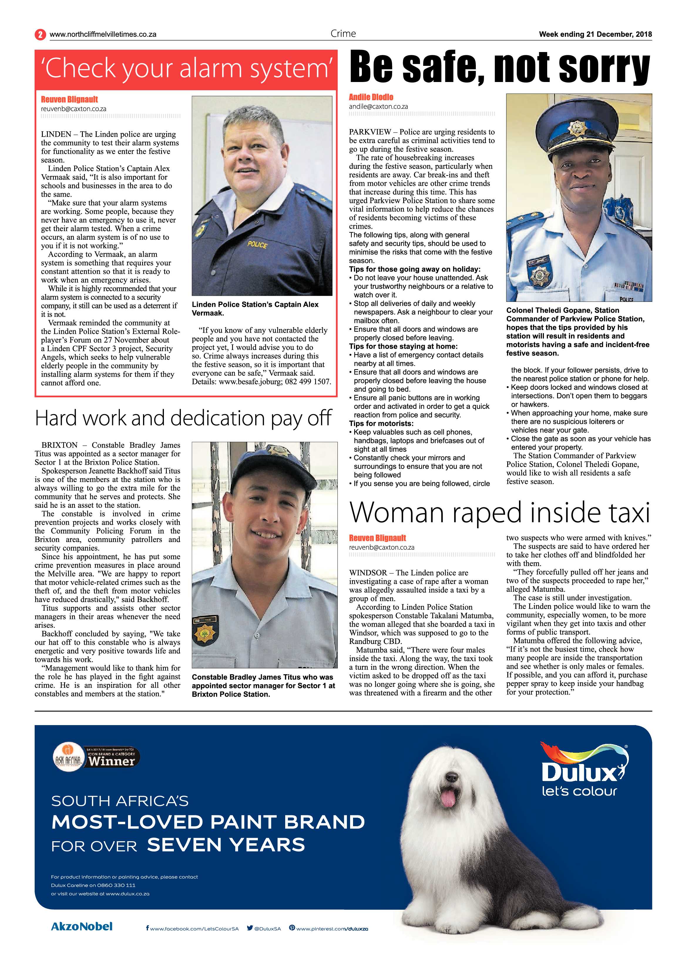 Northcliff Melville Times 21 December 2018 page 2