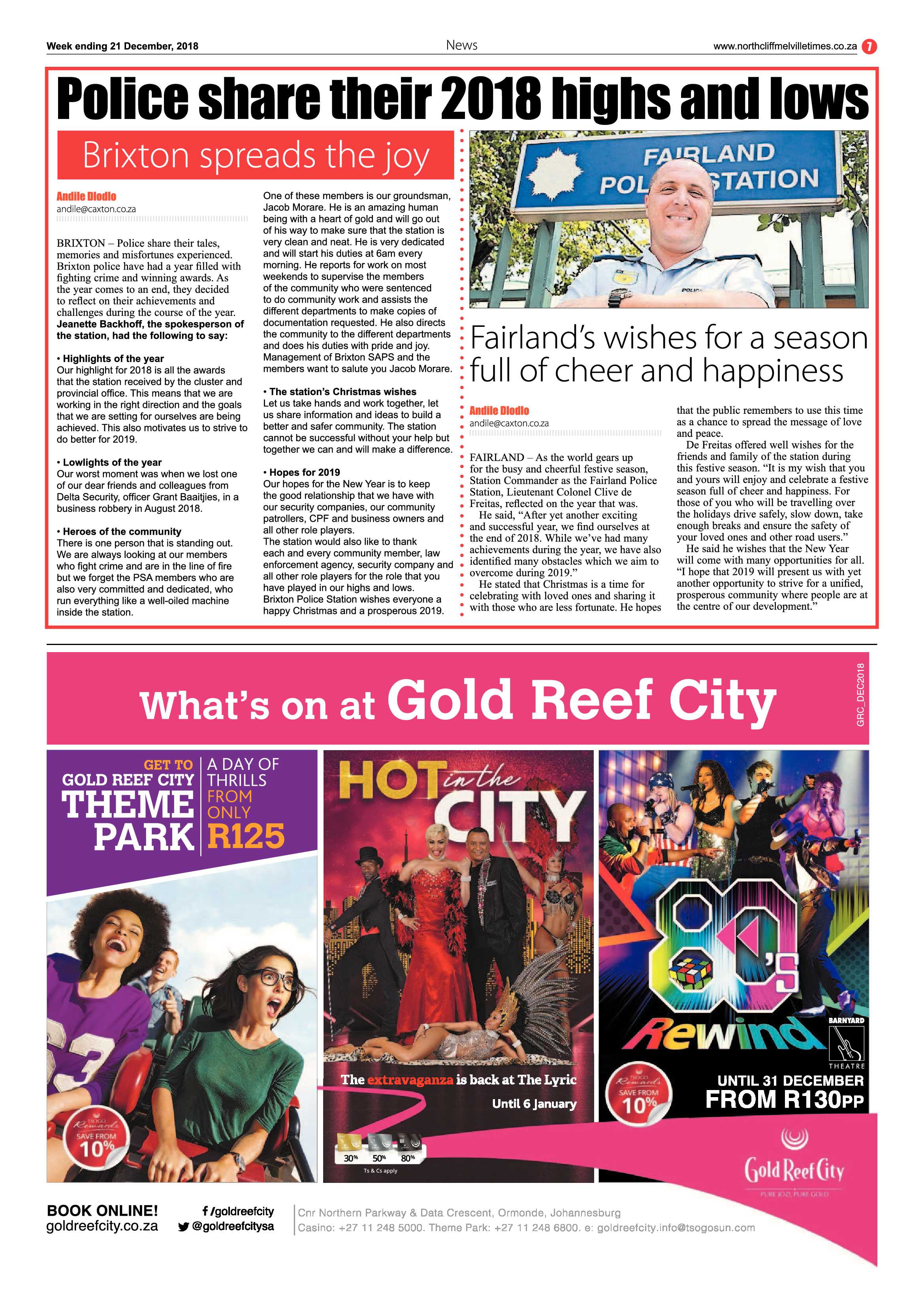 Northcliff Melville Times 21 December 2018 page 7