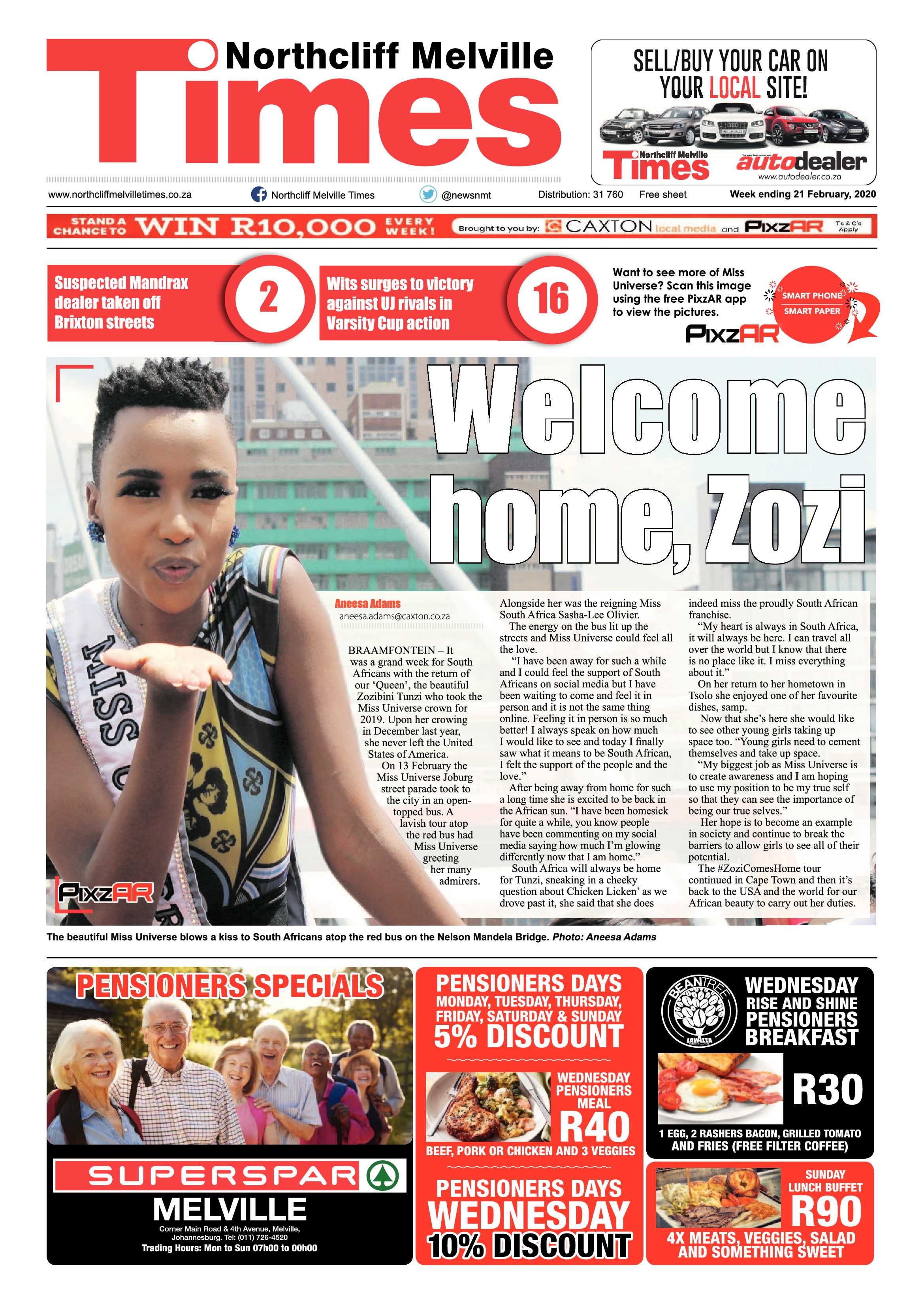 Northcliff Melville Times 21 February 2020 page 1