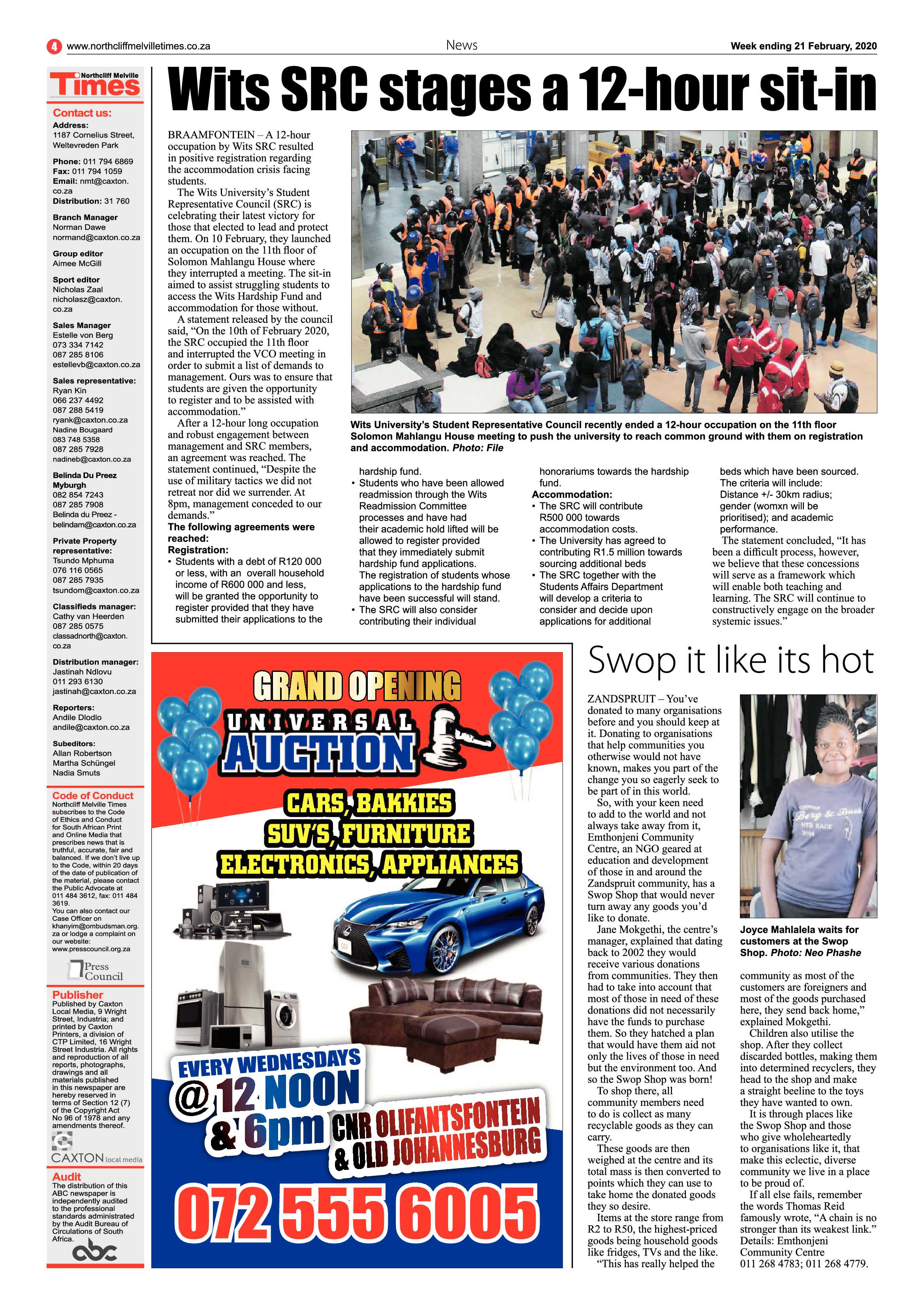 Northcliff Melville Times 21 February 2020 page 4
