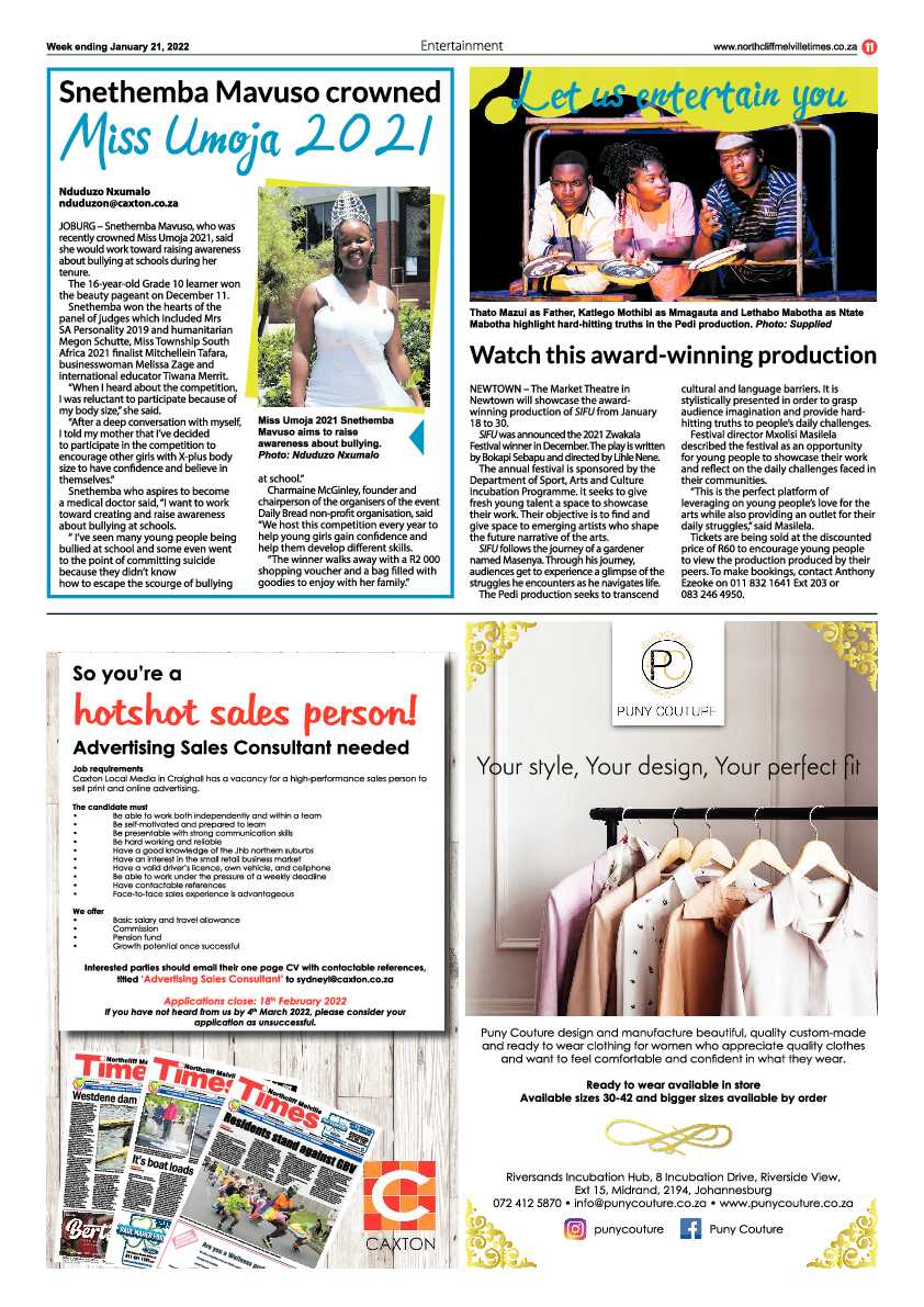 Northcliff Melville Times 21 January 2022 page 11