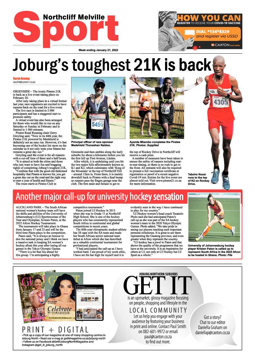Northcliff Melville Times 21 January 2022 page 12