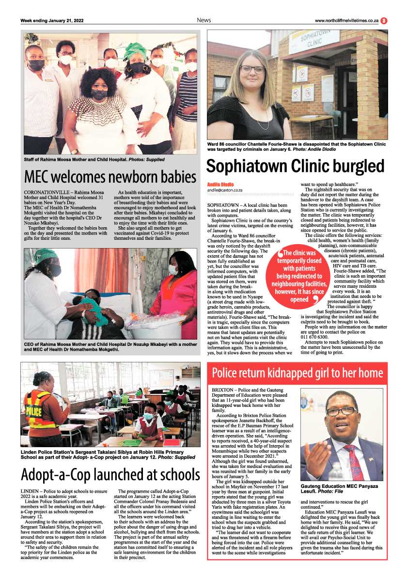 Northcliff Melville Times 21 January 2022 page 3