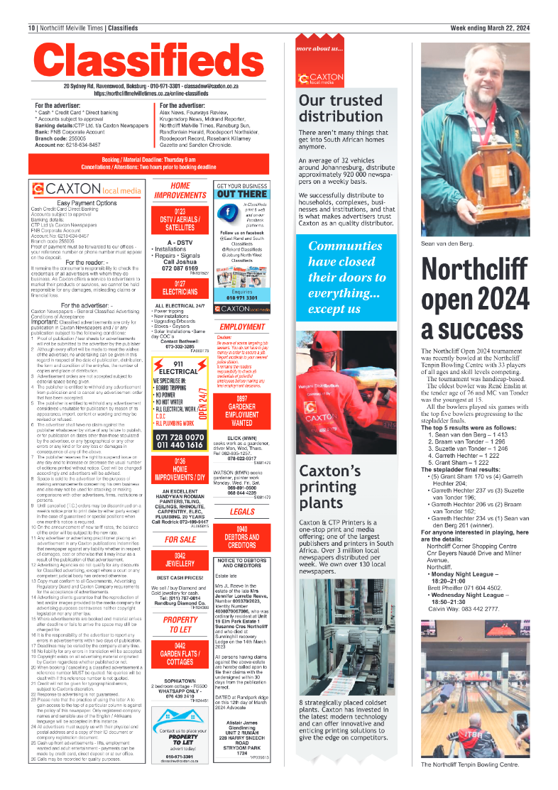Northcliff Melville Times 22 March 2024 page 10