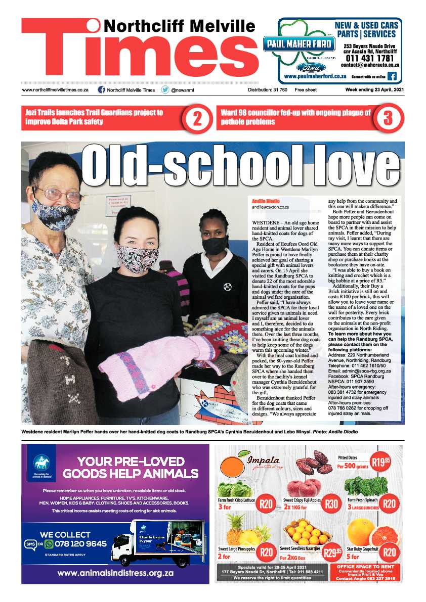 Northcliff Melville Times 23 April 2021 page 1