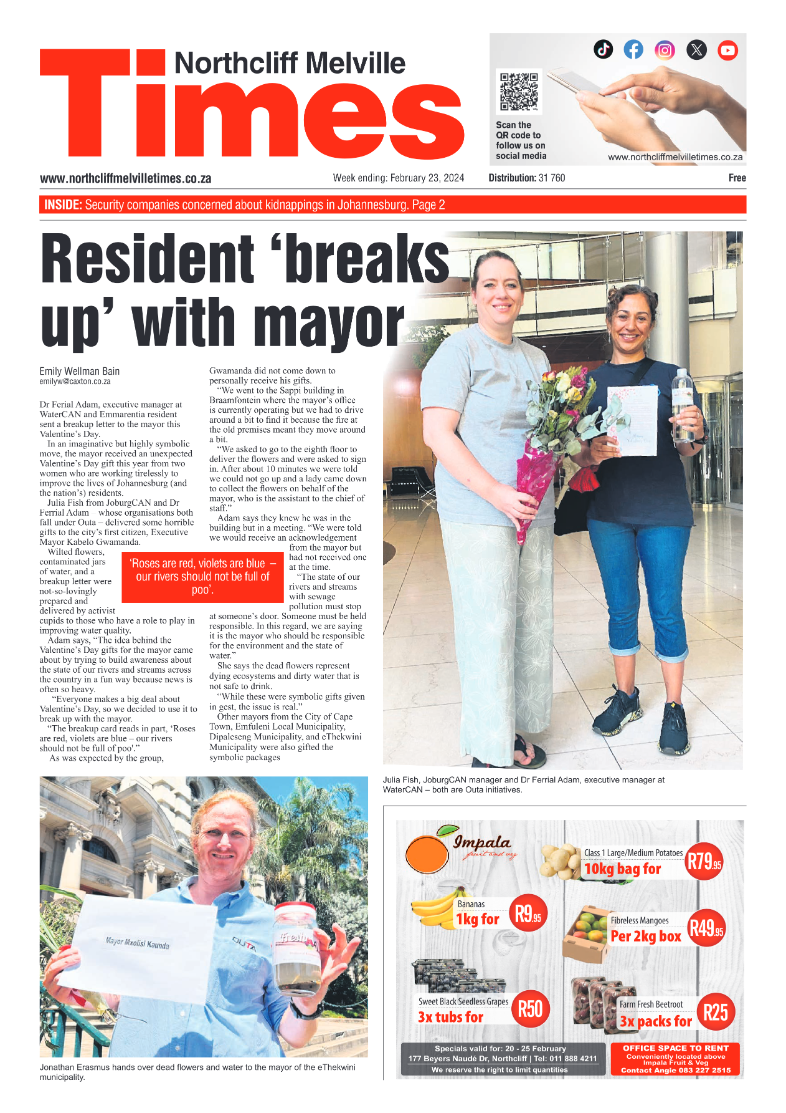 Northcliff Melville Times 23 February 2024 page 1