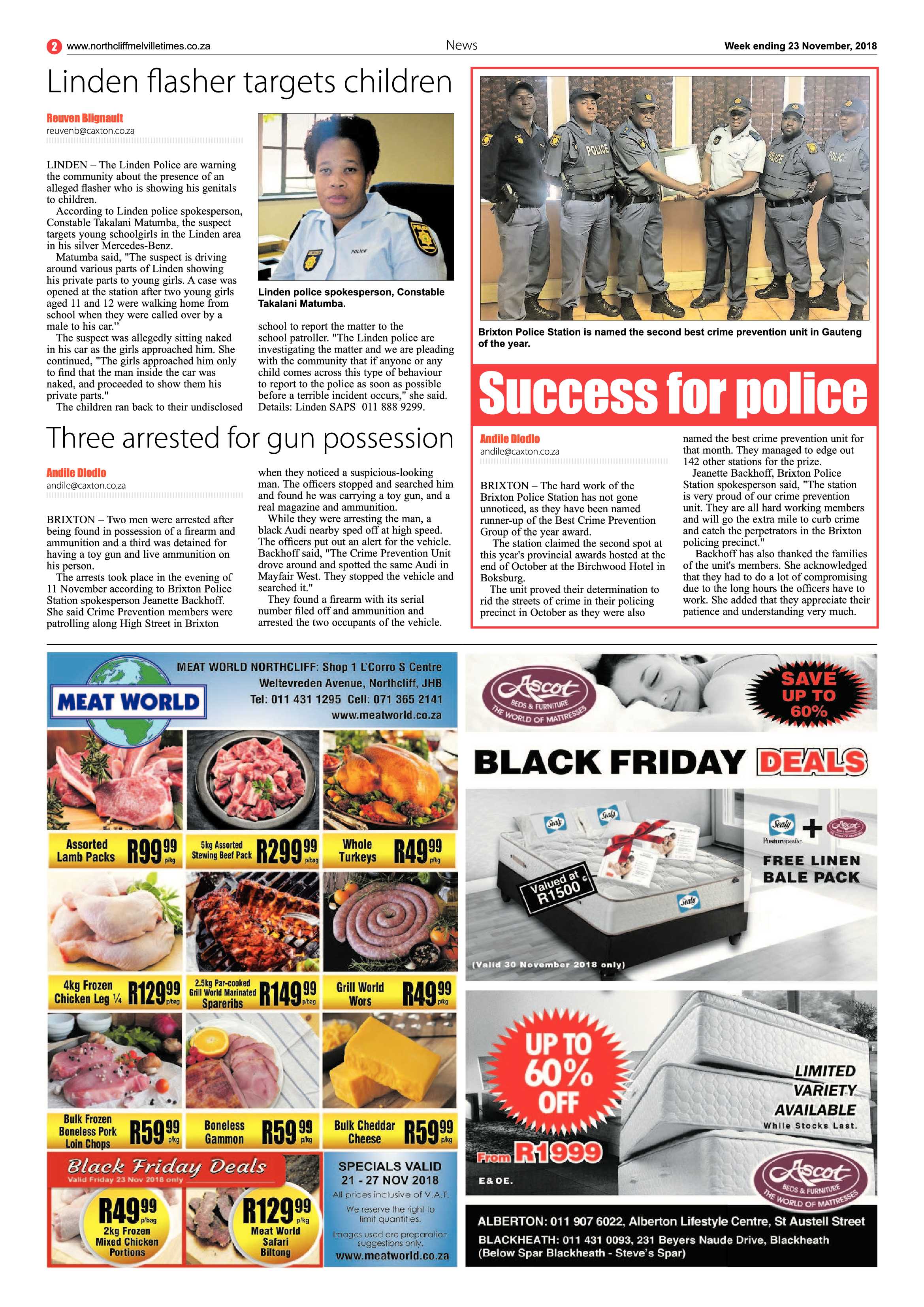 Northcliff Melville Times 23 November 2018 page 2
