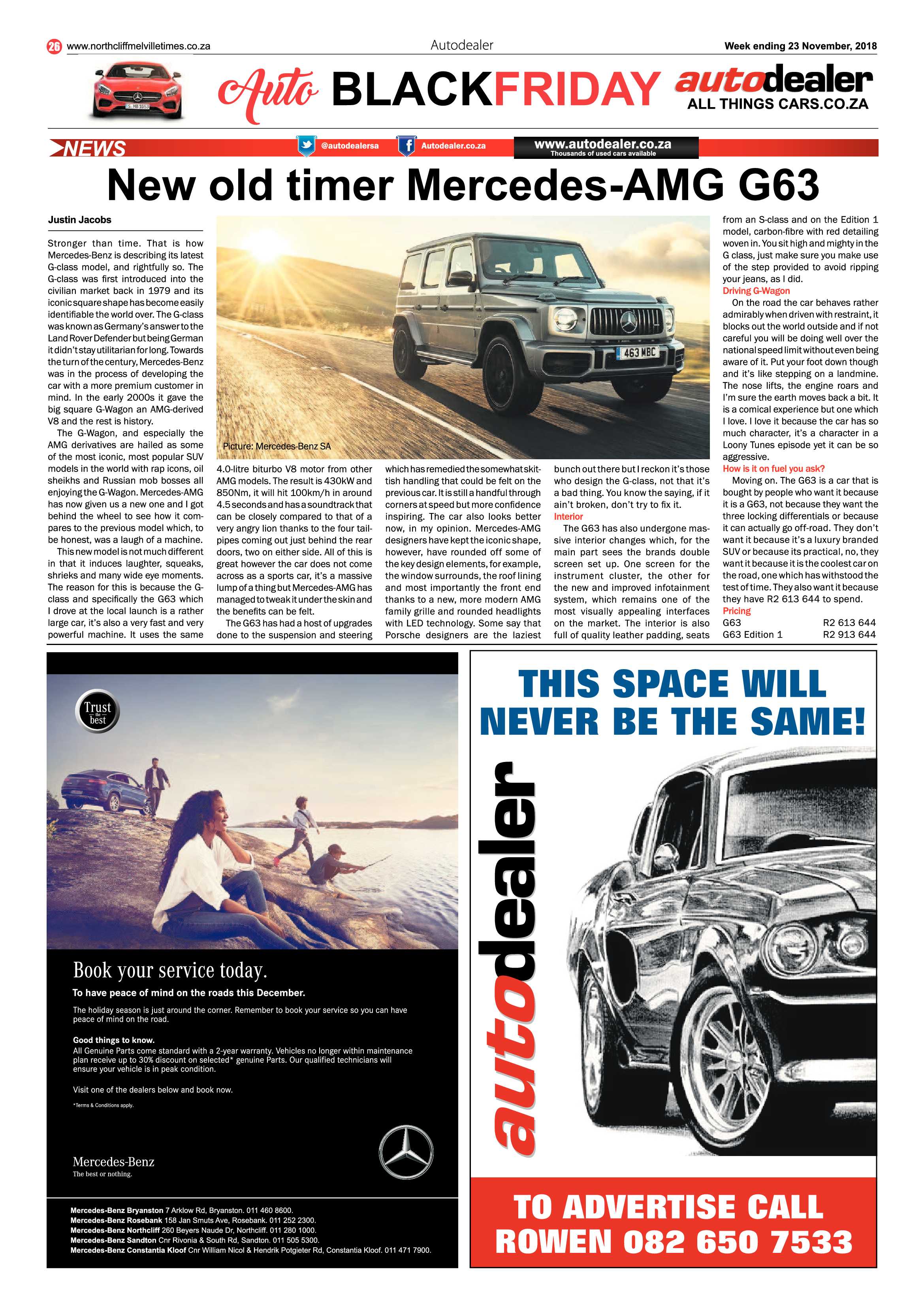 Northcliff Melville Times 23 November 2018 page 26