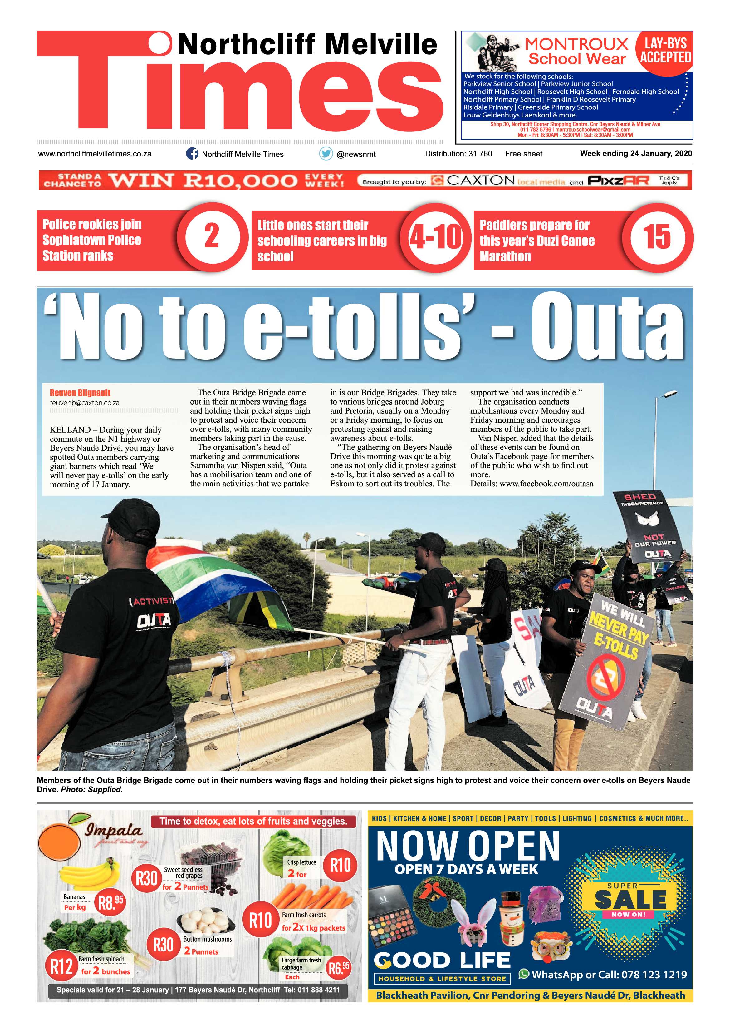 Northcliff Melville Times 24 January 2020 page 1