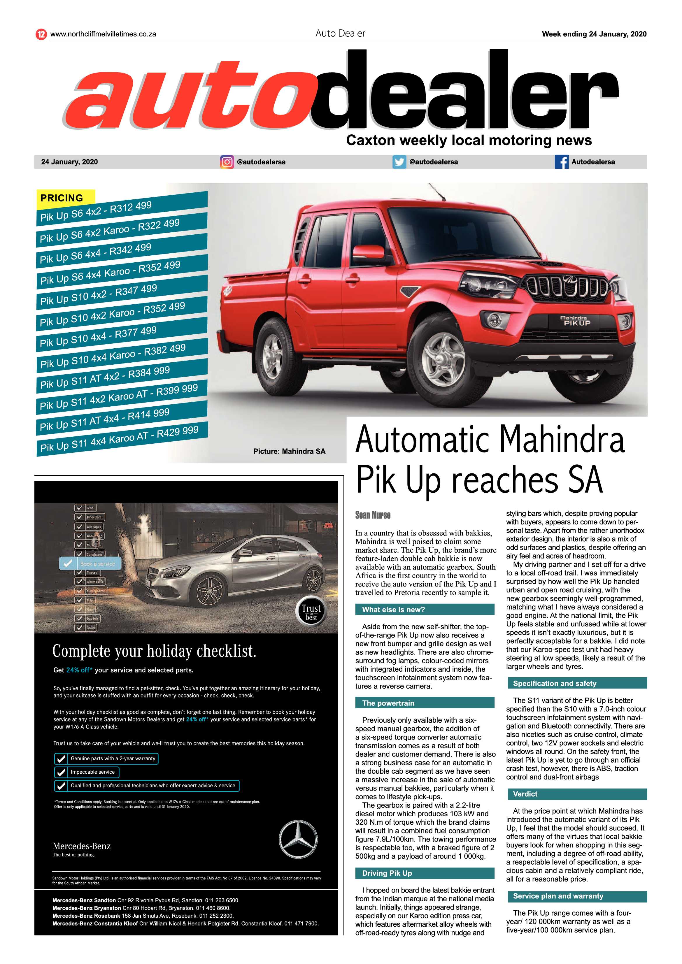 Northcliff Melville Times 24 January 2020 page 12