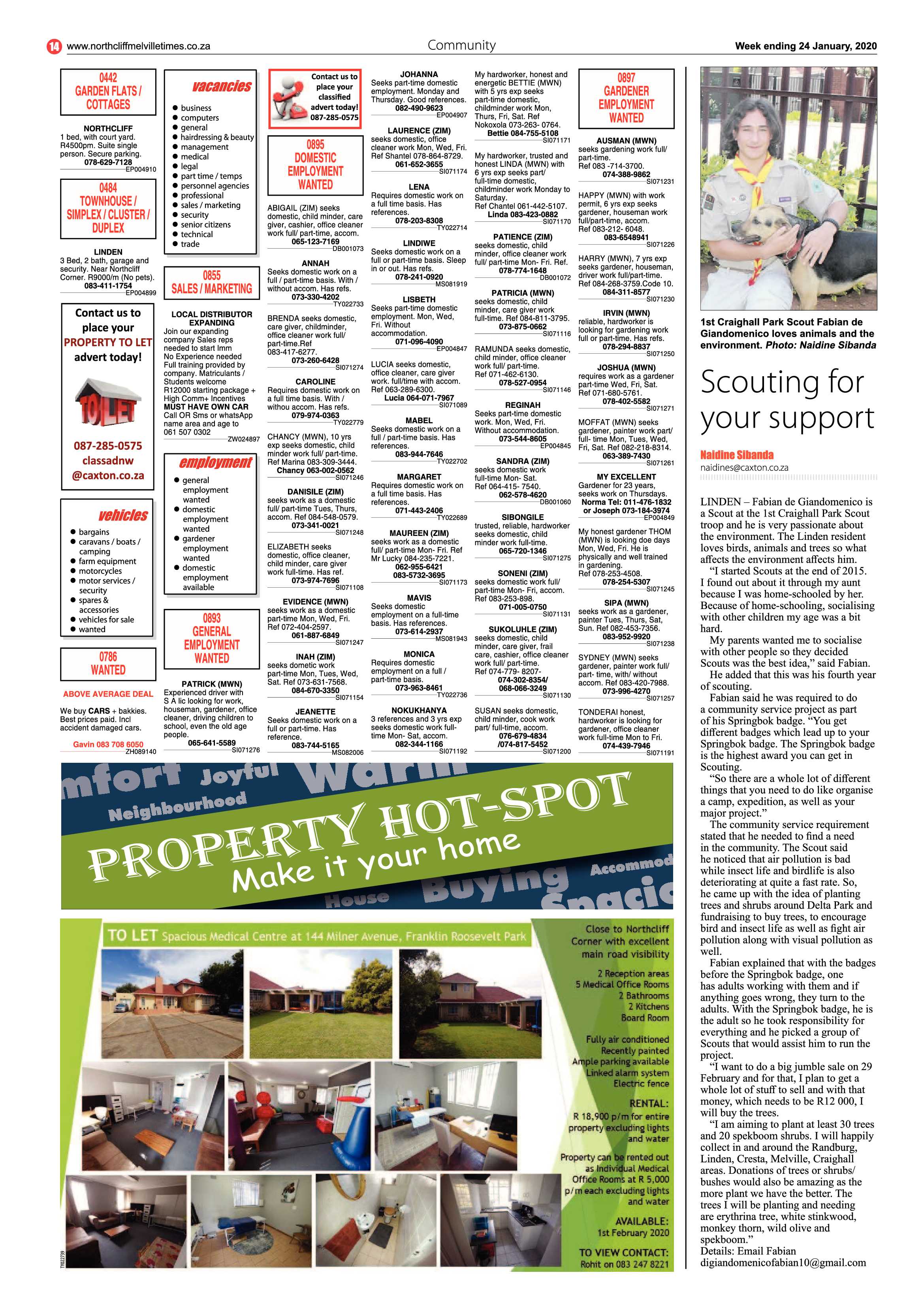 Northcliff Melville Times 24 January 2020 page 14