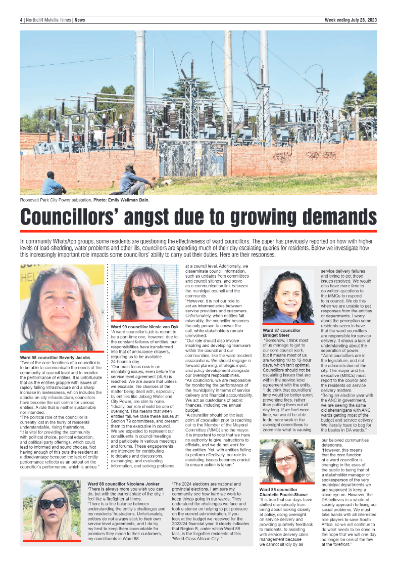 Northcliff Melville Times 24 July 2023 page 4