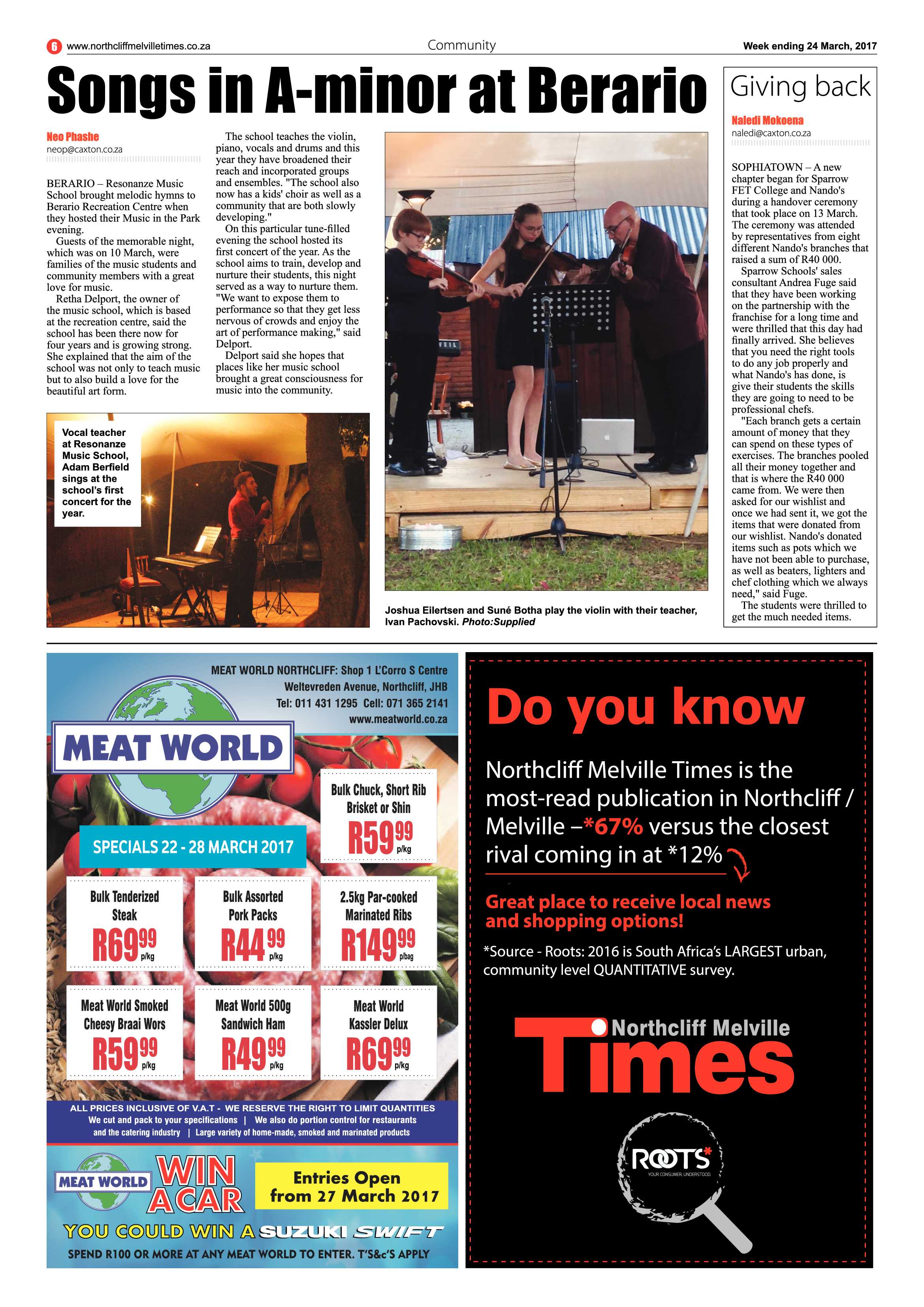 Northcliff Melville Times 24 March 2017 page 6