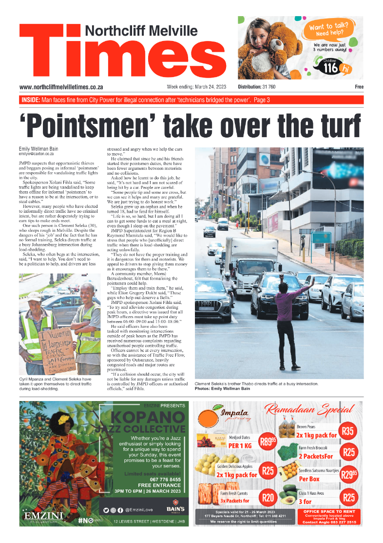 Northcliff Melville Times 24 March 2023 page 1