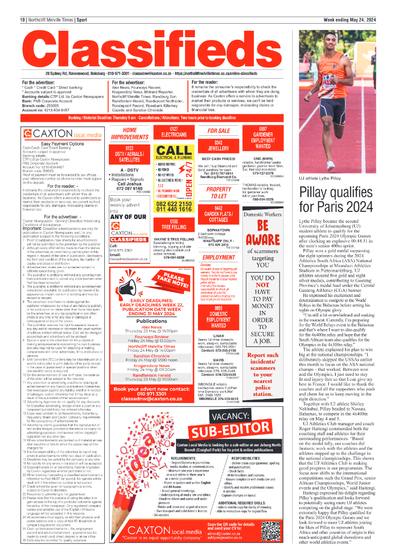 Northcliff Melville Times 24 May 2024 page 10