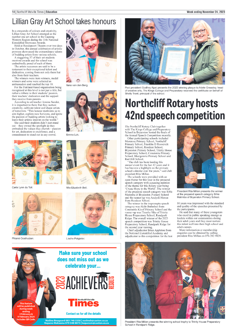 Northcliff Melville Times 24 November 2023 page 14