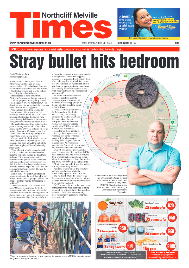 Northcliff Melville Times 25 August 2023 page 1