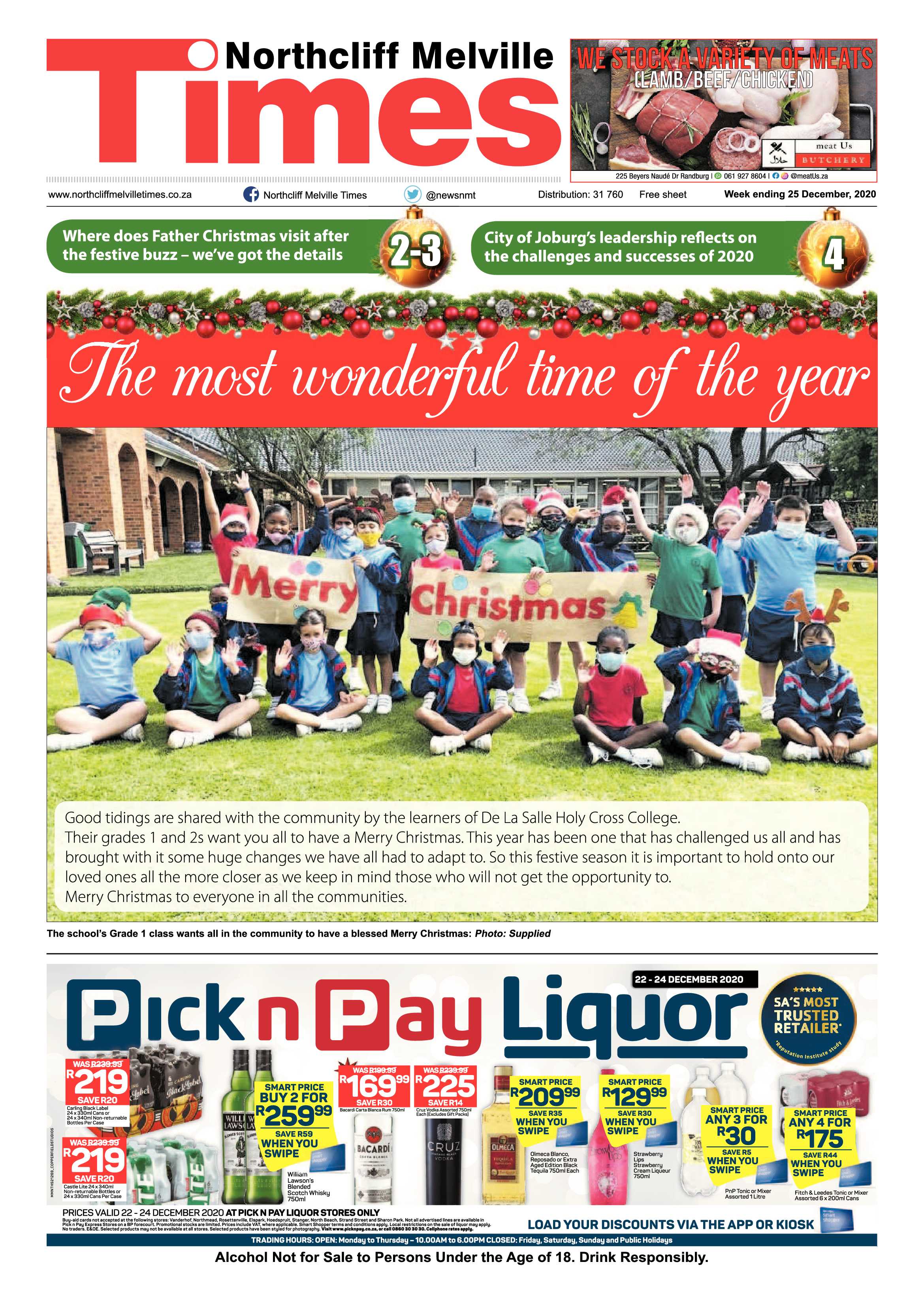 Northcliff Melville Times 25 December 2020 page 1