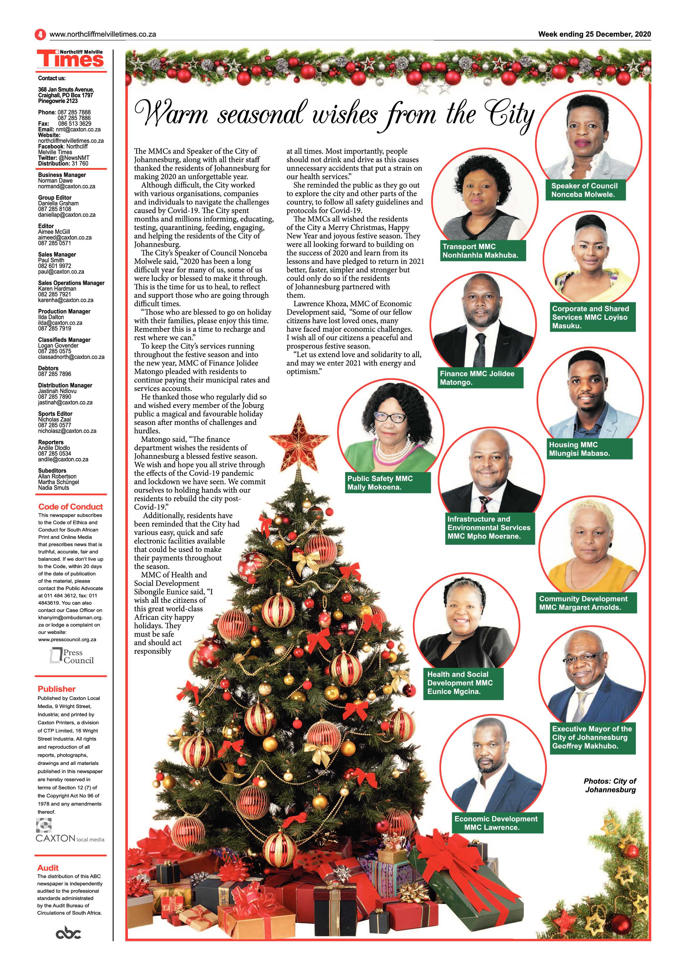 Northcliff Melville Times 25 December 2020 page 4