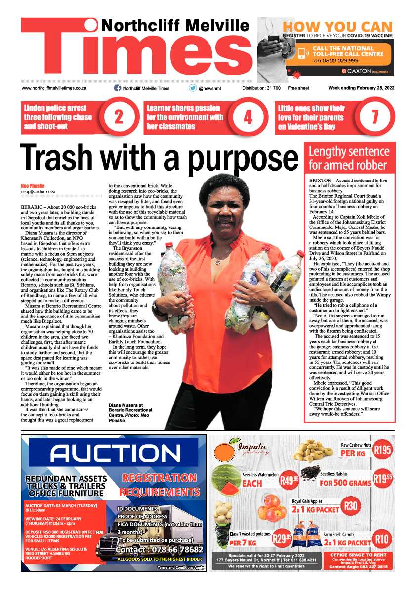 Northcliff Melville Times 25 February 2022 page 1