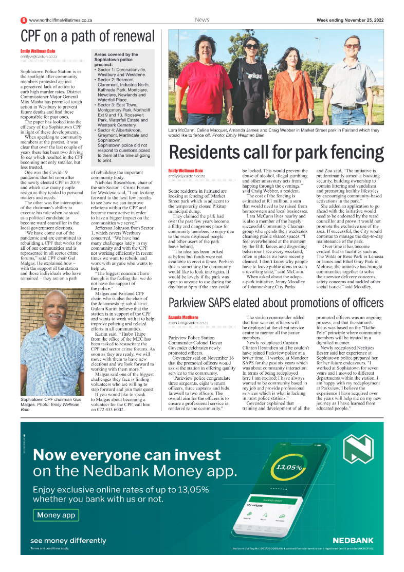 Northcliff Melville Times 25 Nov 2022 page 6