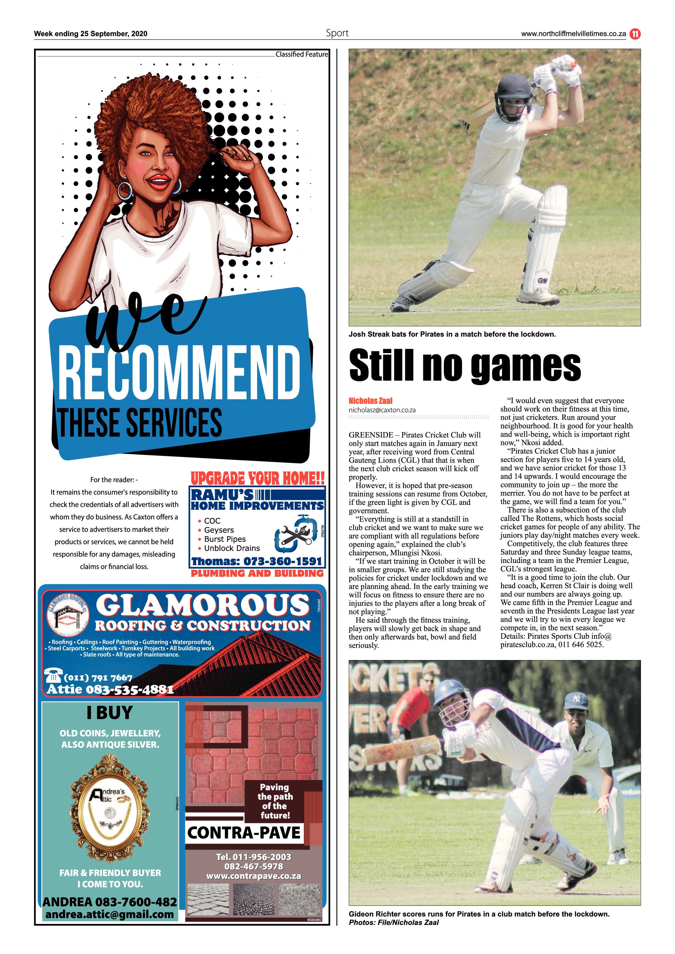 Northcliff Melville Times 25 September 2020 page 11
