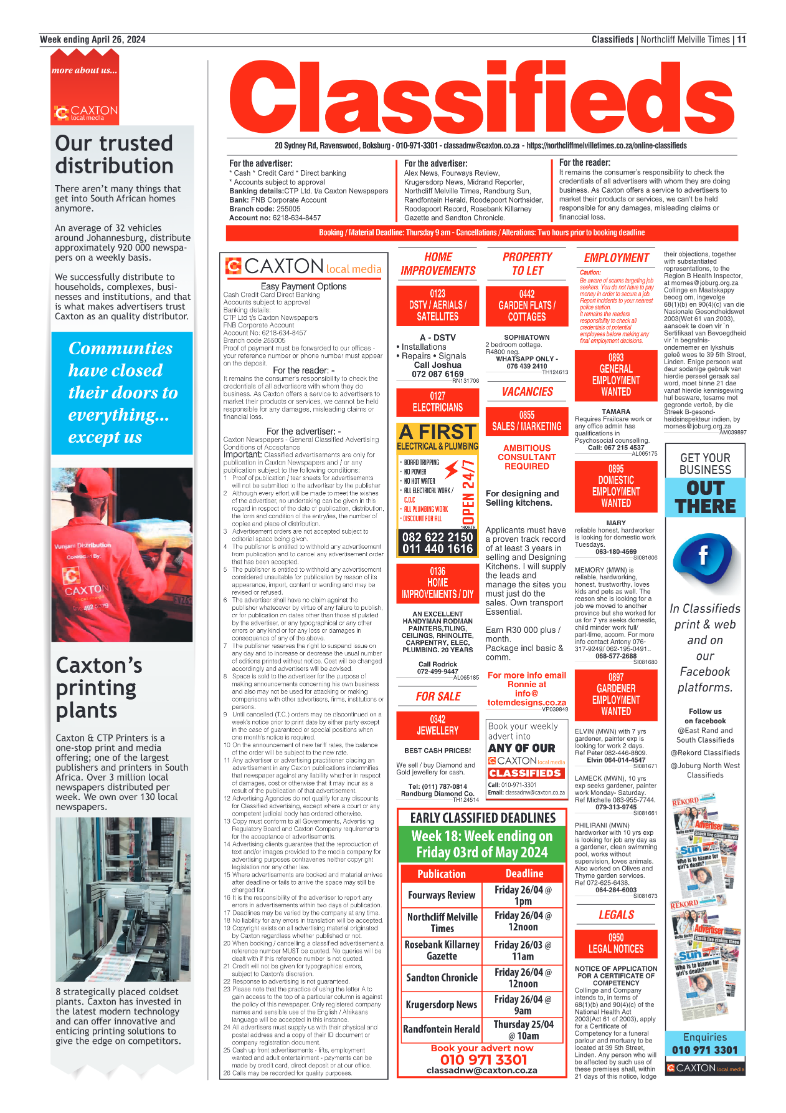 Northcliff Melville Times 26 April 2024 page 11